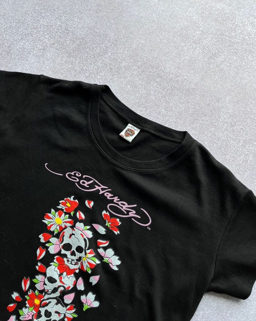 Christian Audigier × Ed Hardy × Vintage Vintage Ed Hardy Skull Black T-Shirt Y2K S Size US S / EU 44-46 / 1 - 2 Thumbnail