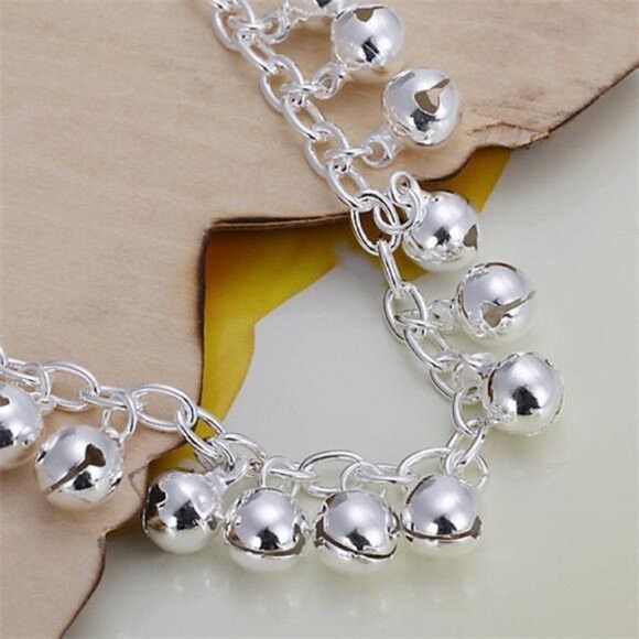 Other Women’s Silver Beaded Charm Bracelet 8" Lobster Clasp Size ONE SIZE - 4 Thumbnail