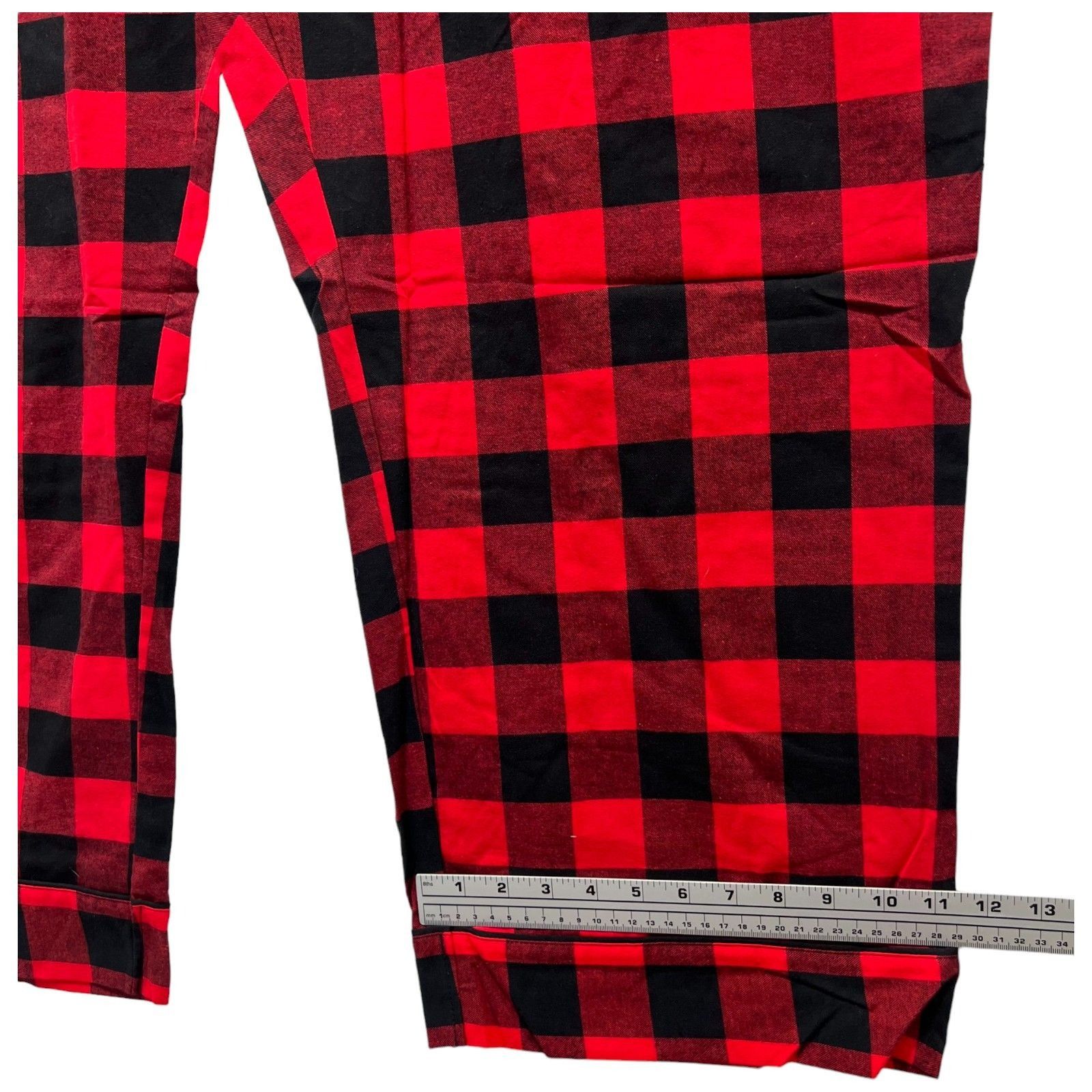 Other Wonder Shop - Women's Red Buffalo Check Flannel Pajama Set - Size ONE SIZE - 18 Thumbnail