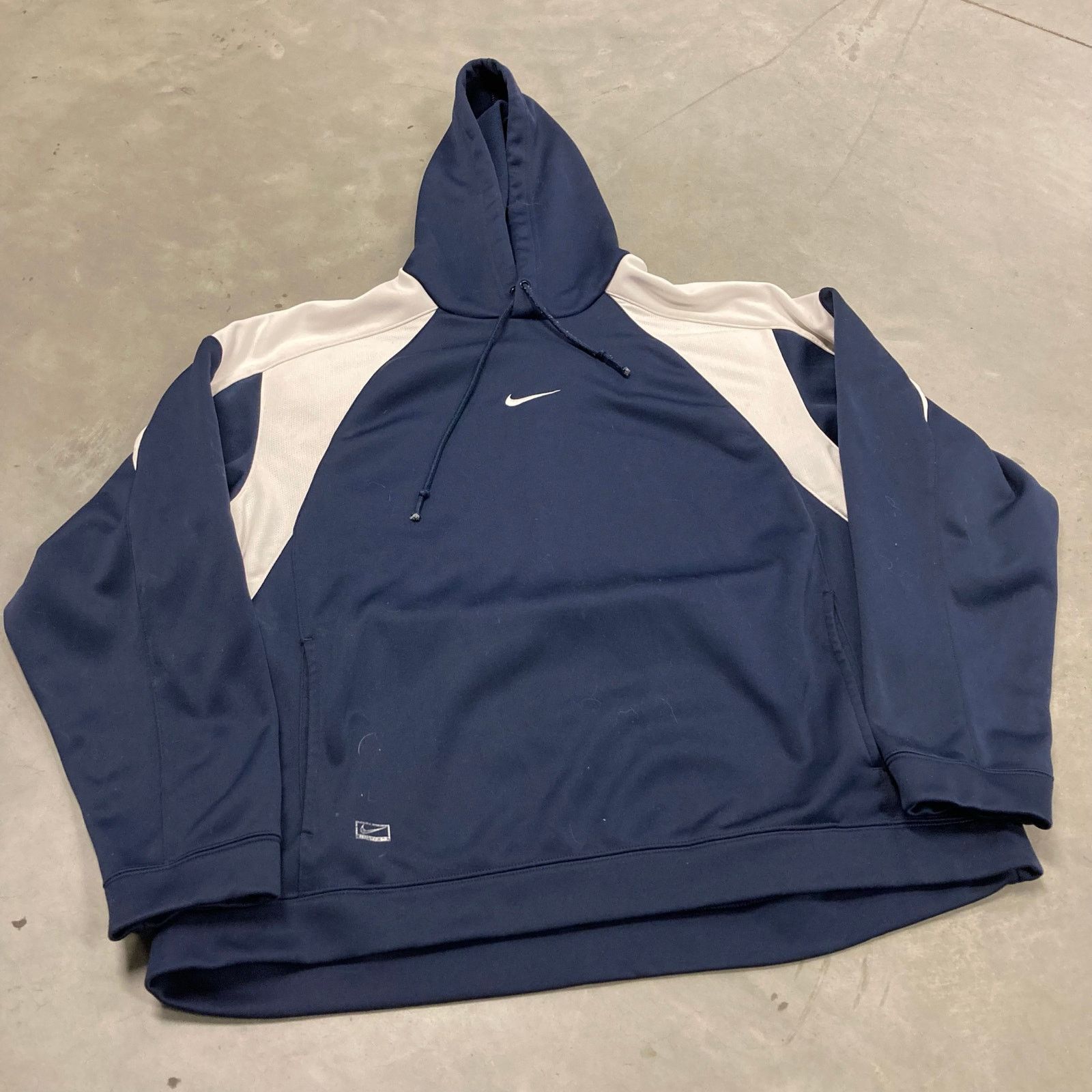 Nike × Vintage vintage y2k Nike middle swoosh hoodie Size US XL / EU 56 / 4 - 1 Thumbnail