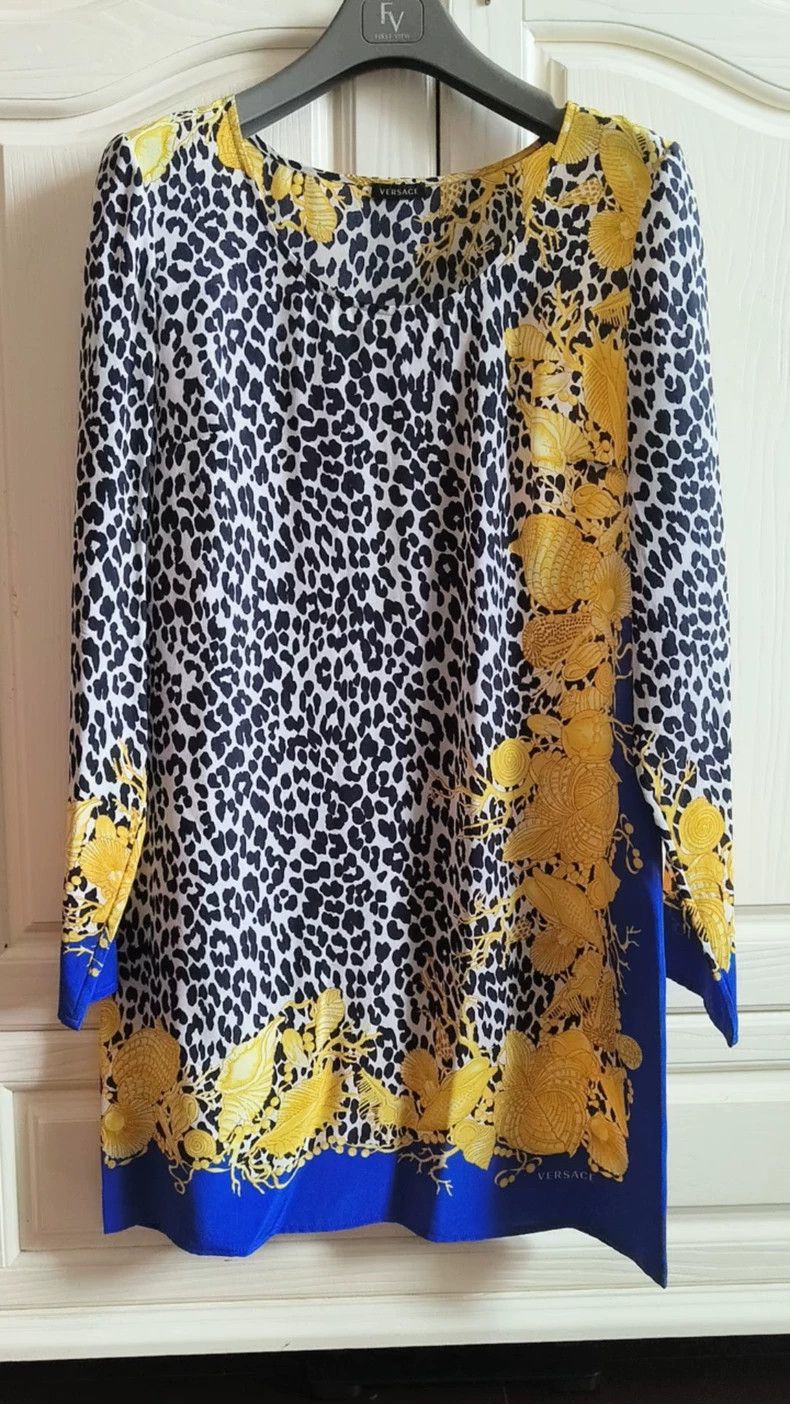 Versace Versace Leopard print silk dress Size M / US 6-8 / IT 42-44 - 1 Thumbnail
