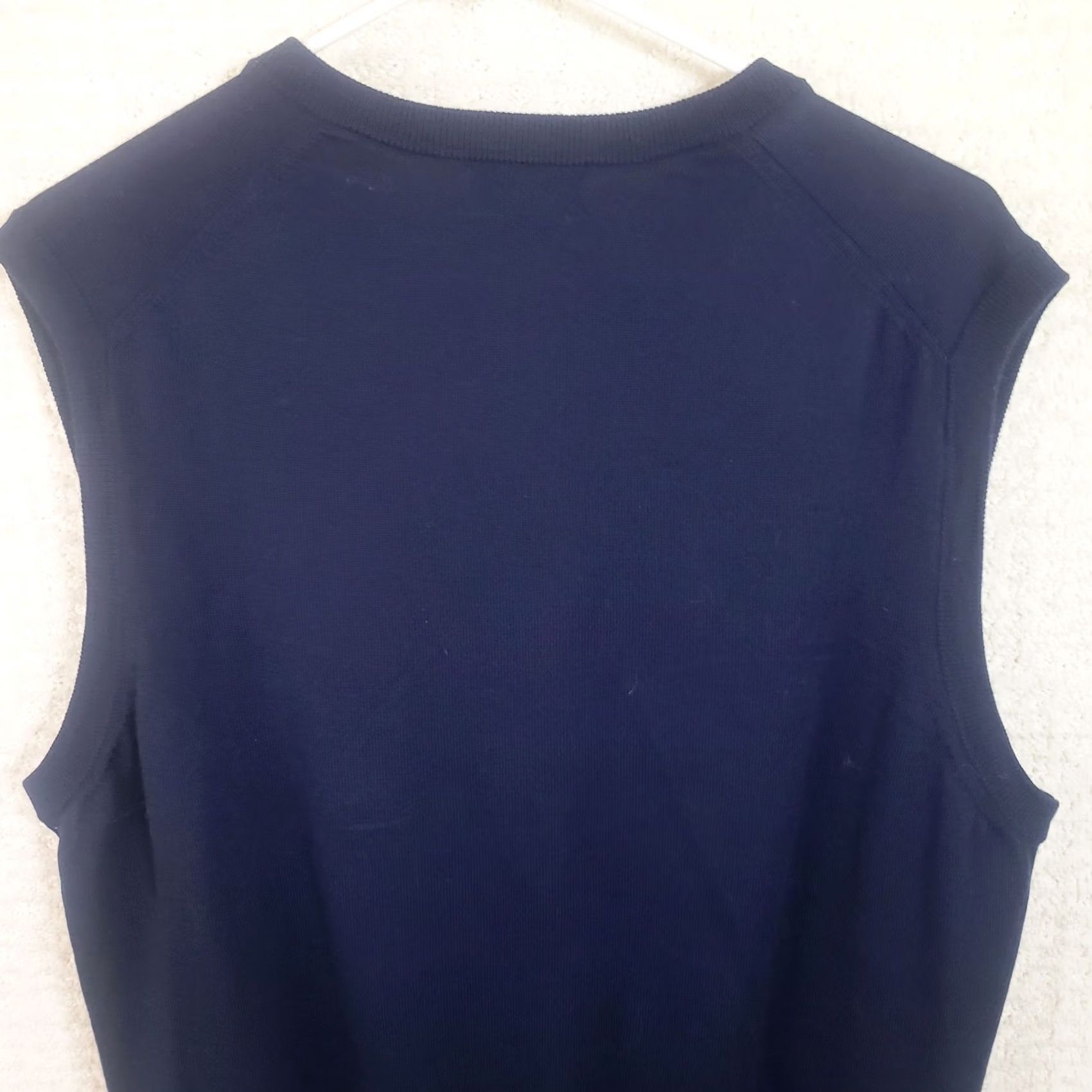 Brooks Brothers Brooks Brothers 100% Merino Wool Navy V-neck Sweater Vest Mens XL Solid Knit Sleeveless Classic Pattern Vintage: No Size US XL / EU 56 / 4 - 6 Thumbnail