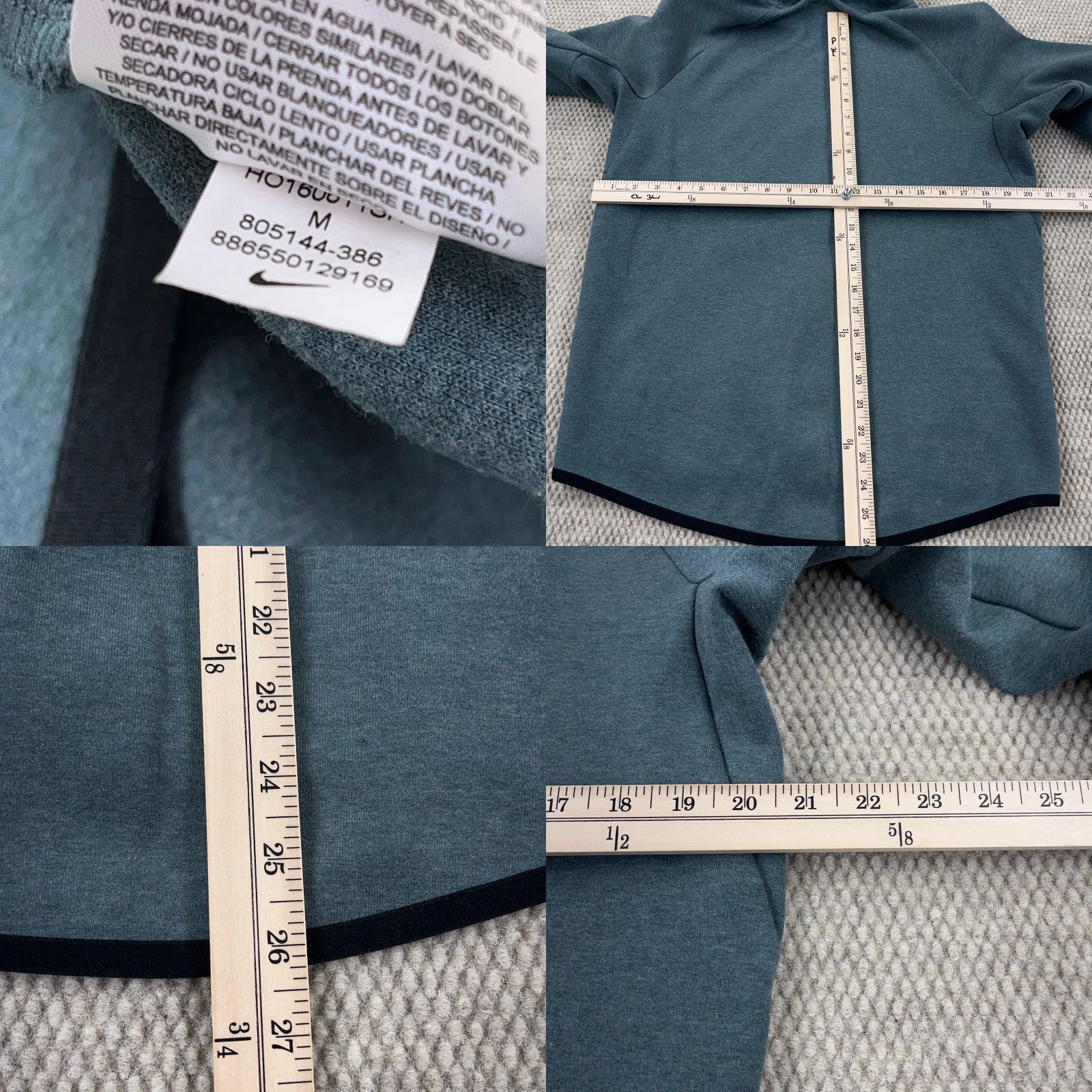 Nike Nike Hoodie Adult Medium Green Black Full ZIp Tech FLeece Performance Men Size US M / EU 48-50 / 2 - 8 Thumbnail