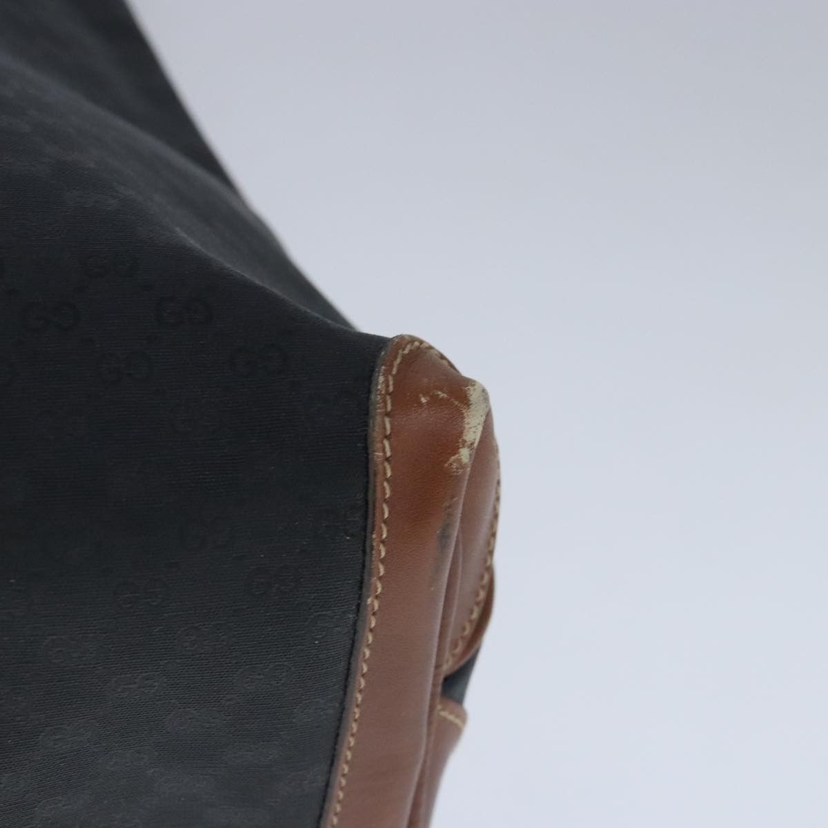 Gucci GUCCI Micro GG Canvas Hand Bag Pvc Leather Black Brown Size ONE SIZE - 11 Thumbnail