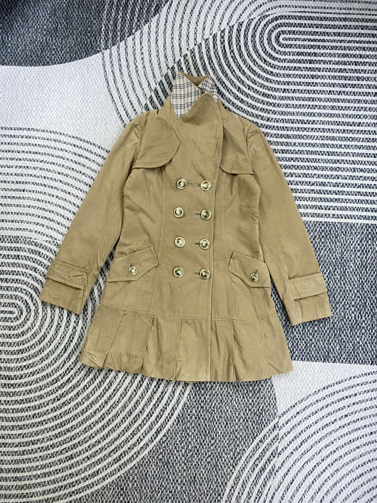 Burberry Vintage Burberry Blue Label Double Collar Trench Coat Jacket Size M / US 6-8 / IT 42-44 - 6 Thumbnail