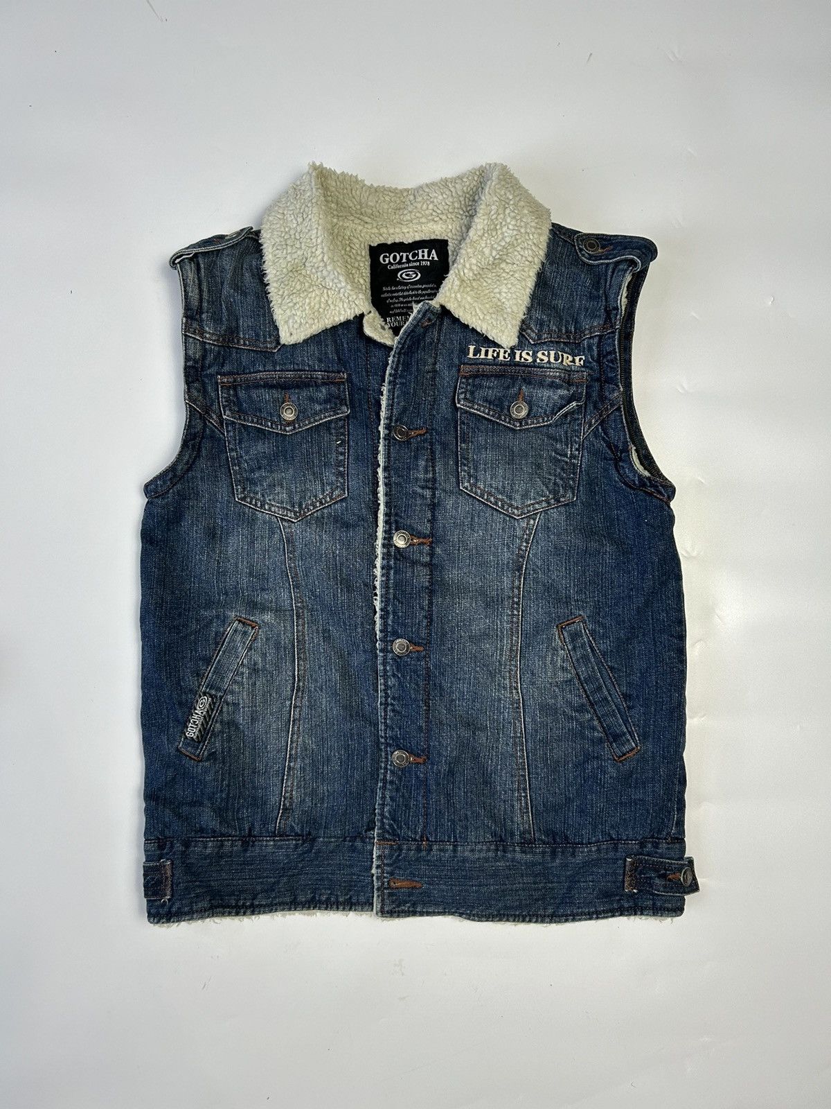 Gotcha GOTCHA DENIM JACKET WITH DETACHABLE SLEEVE Size US L / EU 52-54 / 3 - 5 Thumbnail