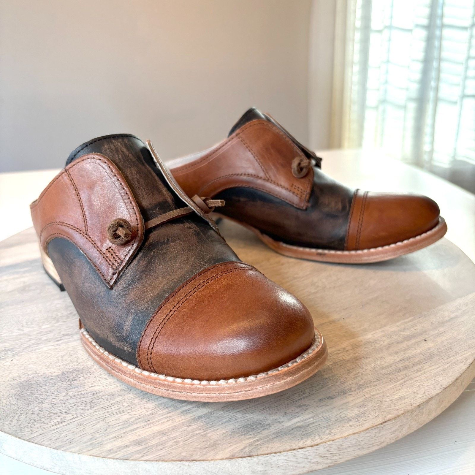 FREEBIRD Freebird Malena Mule Women's 9 Cognac Leather Oxford Shoes Size US 9 / IT 39 - 7 Thumbnail