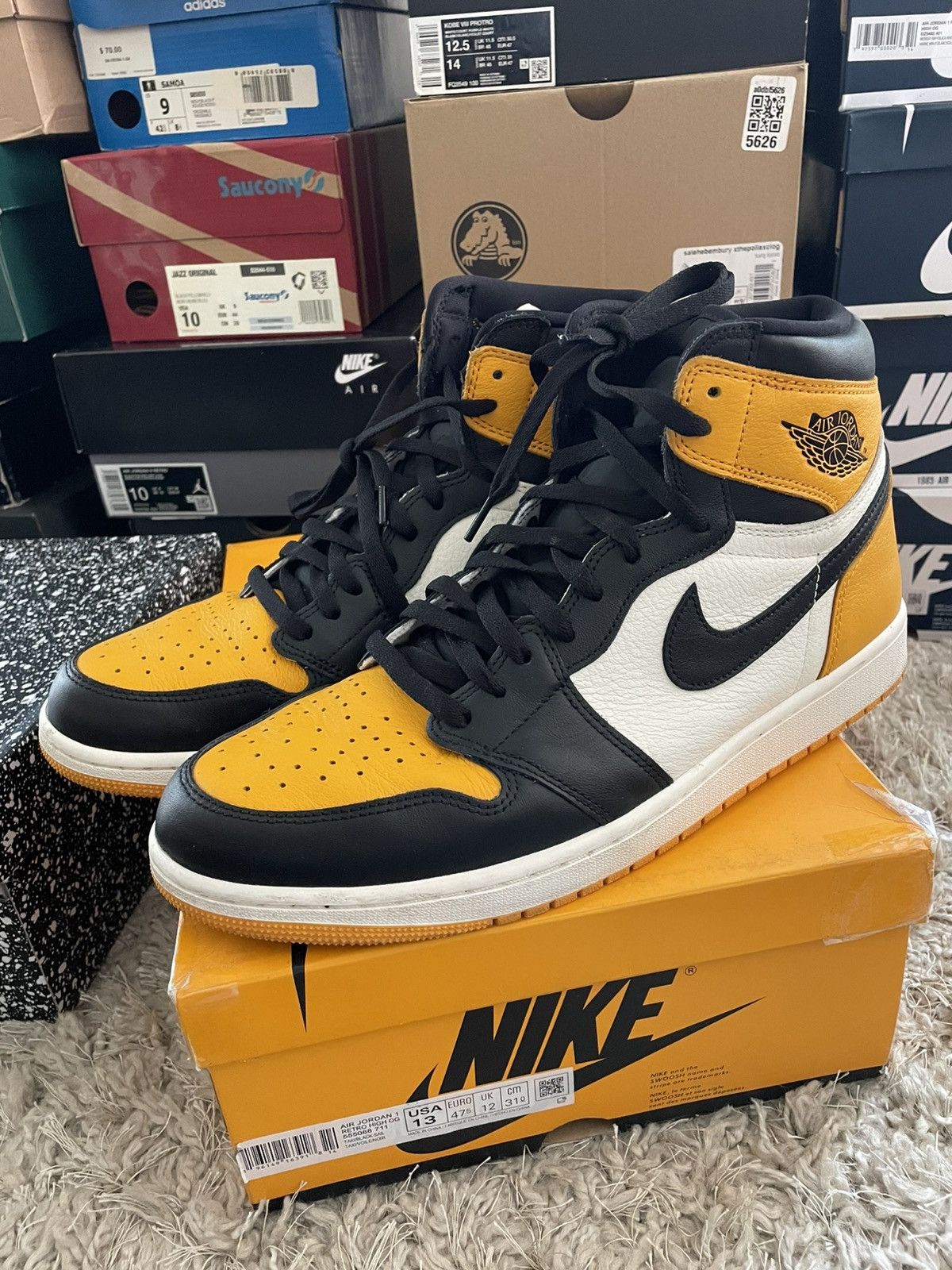 Jordan Brand Jordan 1 Yellow Toe Size US 13 / EU 46 - 1 Thumbnail