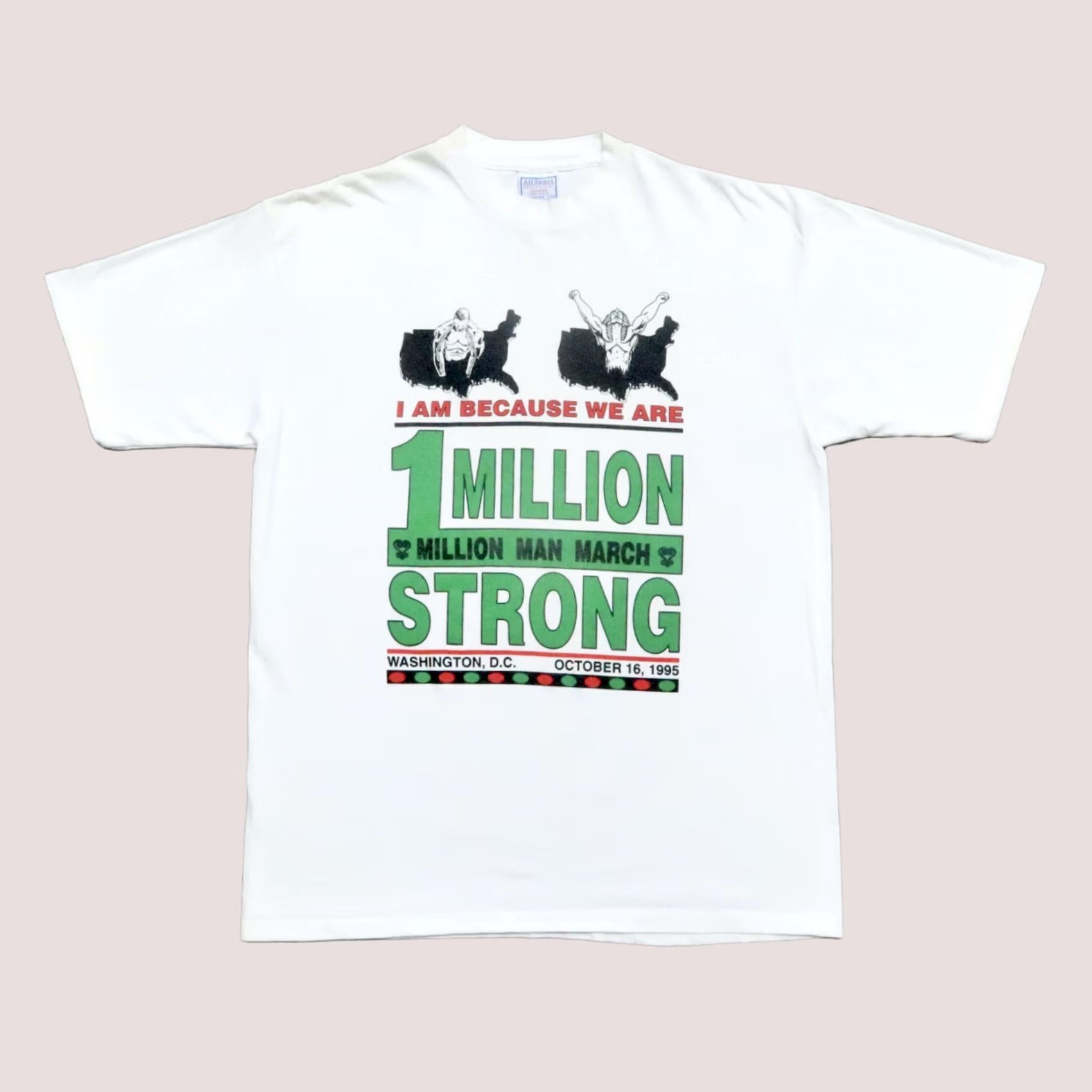 Vintage VINTAGE Million Man March T-Shirt XL White Mens Shirt Size US XL / EU 56 / 4 - 1 Thumbnail
