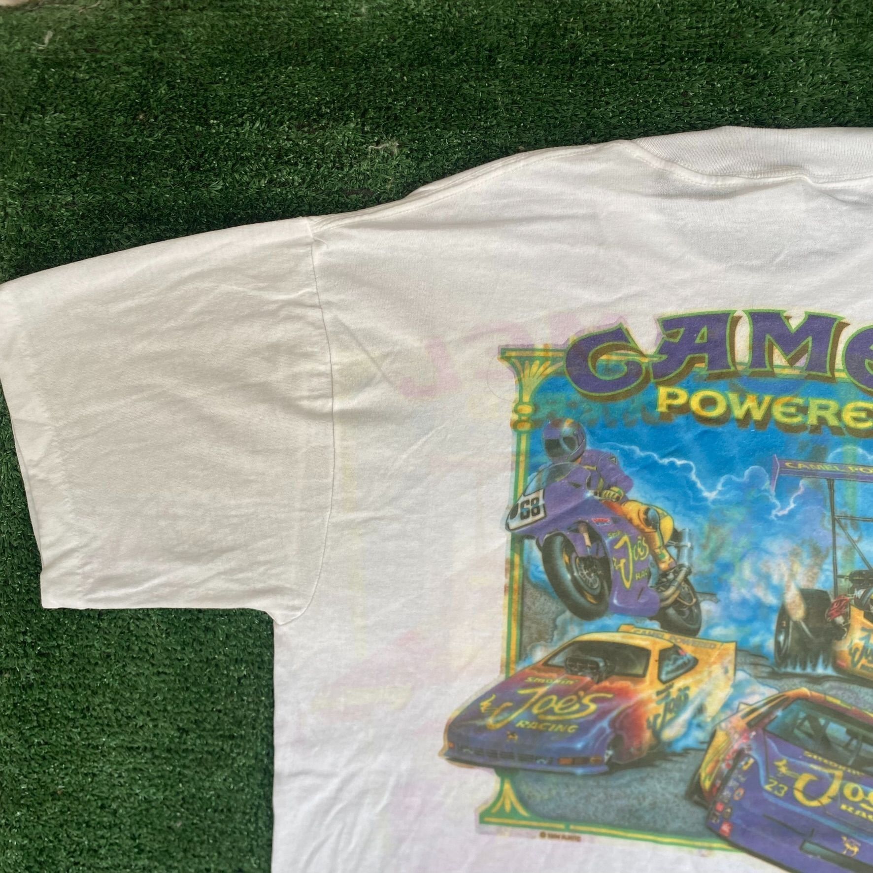 Camel Vintage 90s Camel Racing Shirt Single Stitch Cigarette Tee Size US XL / EU 56 / 4 - 2 Thumbnail