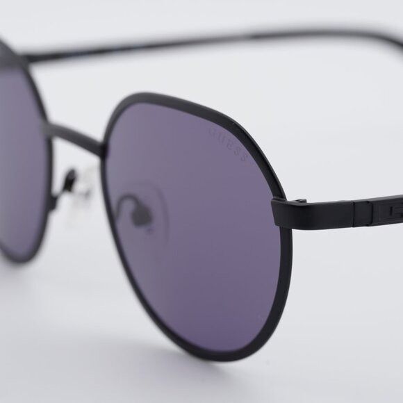 Guess Guess GU00207 02Y Sunglasses Black Round Frame, Violet Lense Size ONE SIZE - 6 Thumbnail