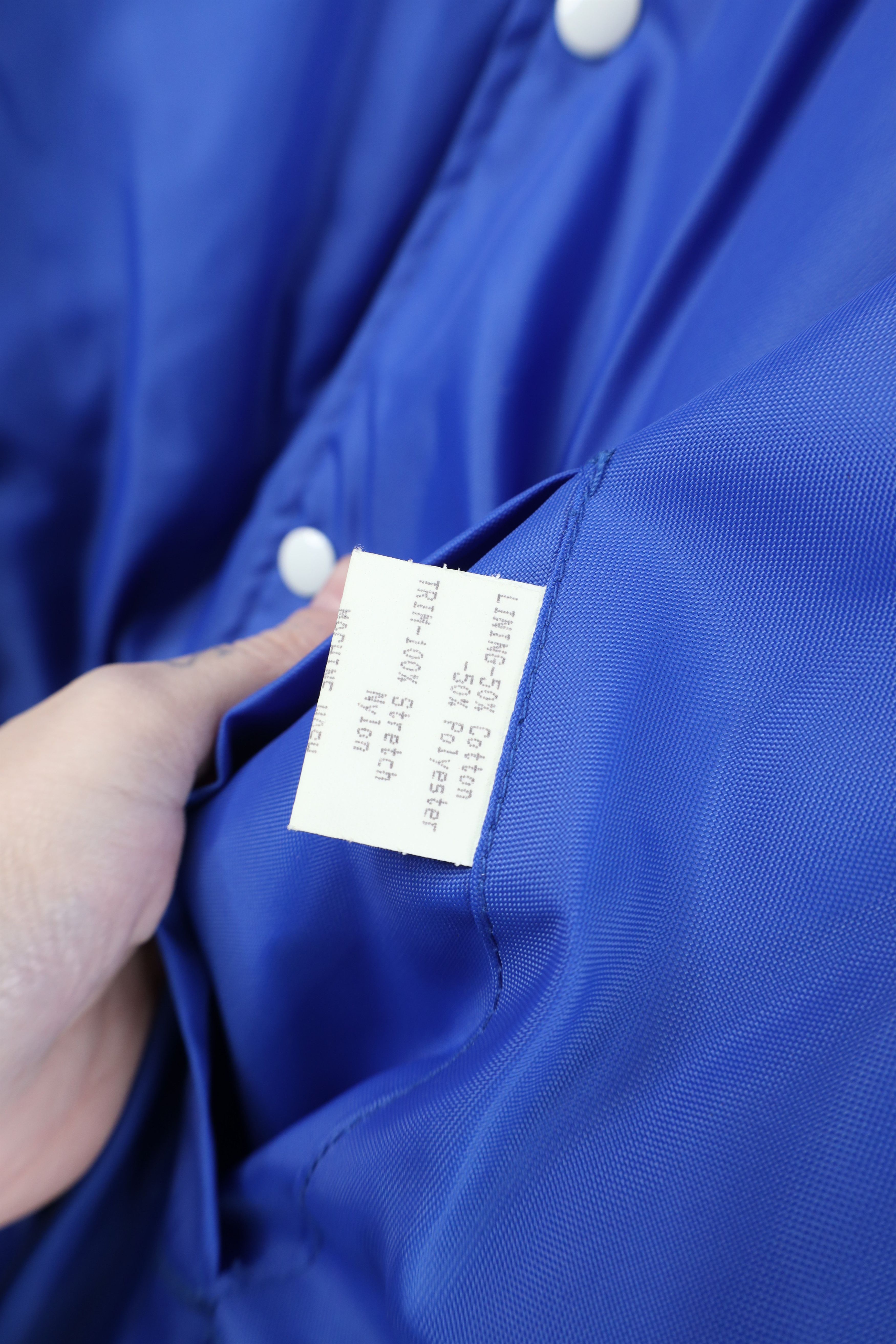 Vintage Vintage 70s 80s Quilted Satin Bomber Jacket Royal Blue USA Size US XL / EU 56 / 4 - 4 Thumbnail