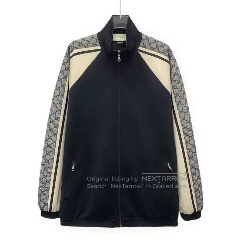 Gucci Gucci Black striped side logo stand-up collar zipper long- Size US M / EU 48-50 / 2 - 1 Thumbnail