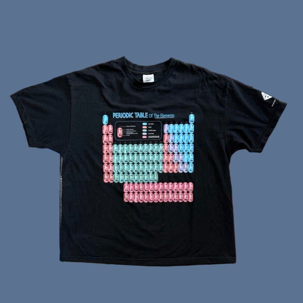 Vintage VINTAGE Men’s Periodic Table Of The Elements Science Chemistry T-Shirt 2XL Black Short Sleeve Mens Y2K Size US XXL / EU 58 / 5 - 1 Thumbnail