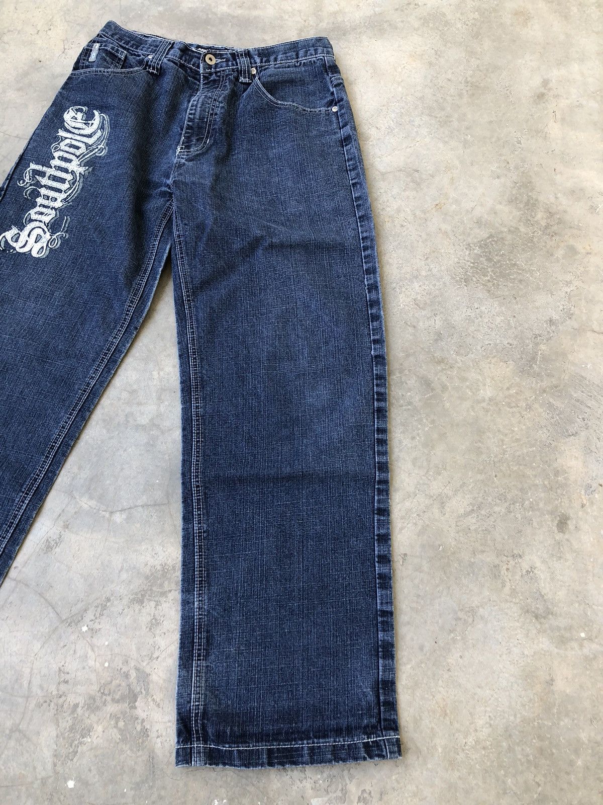 Southpole Southpole Y2K Horizontal Printed Denim Pants Size US 30 / EU 46 - 4 Thumbnail