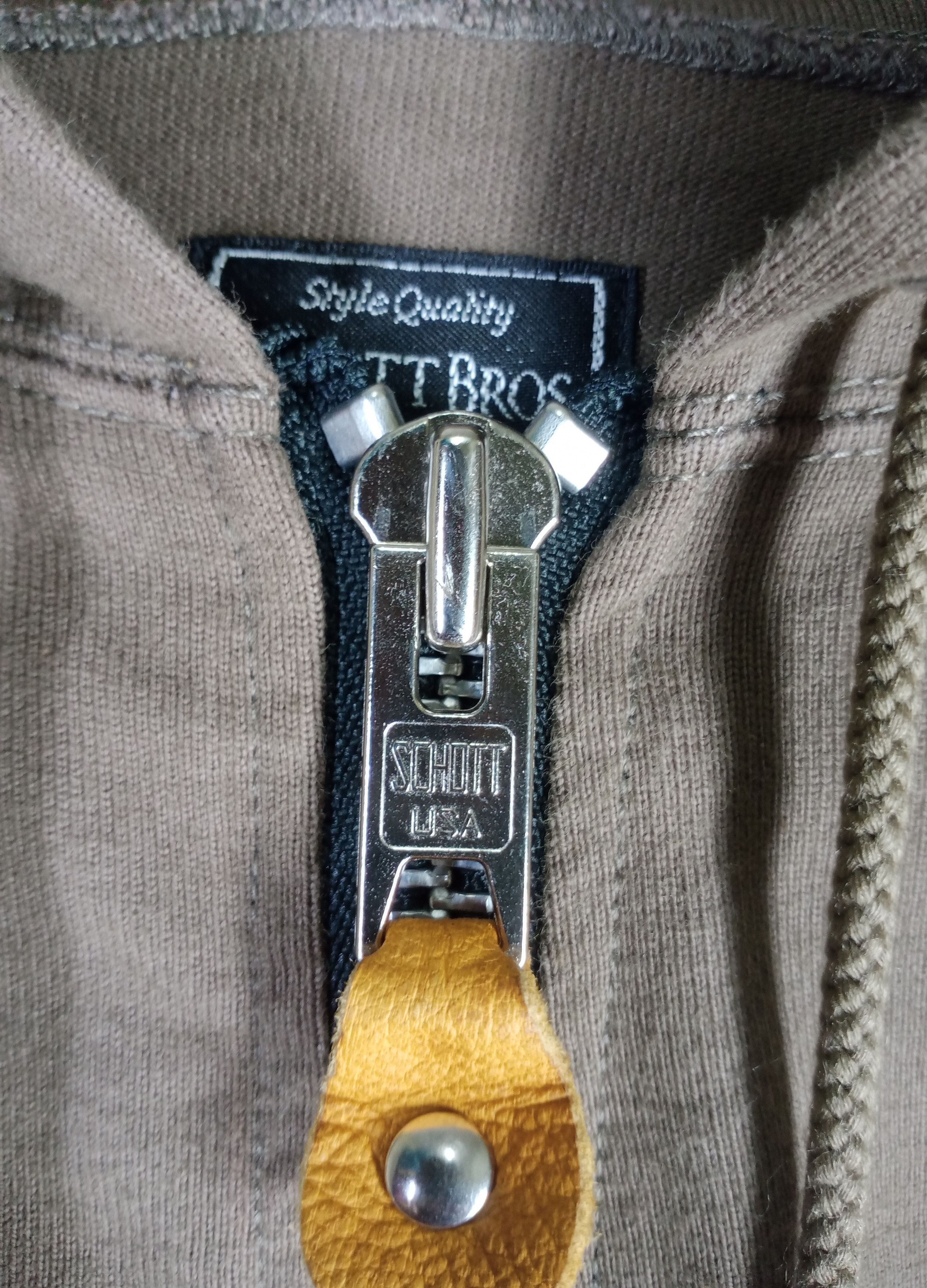 Schott Rare Vintage Schott N.Y.C Leather Pocket Zipper Hoodie Size US S / EU 44-46 / 1 - 7 Thumbnail
