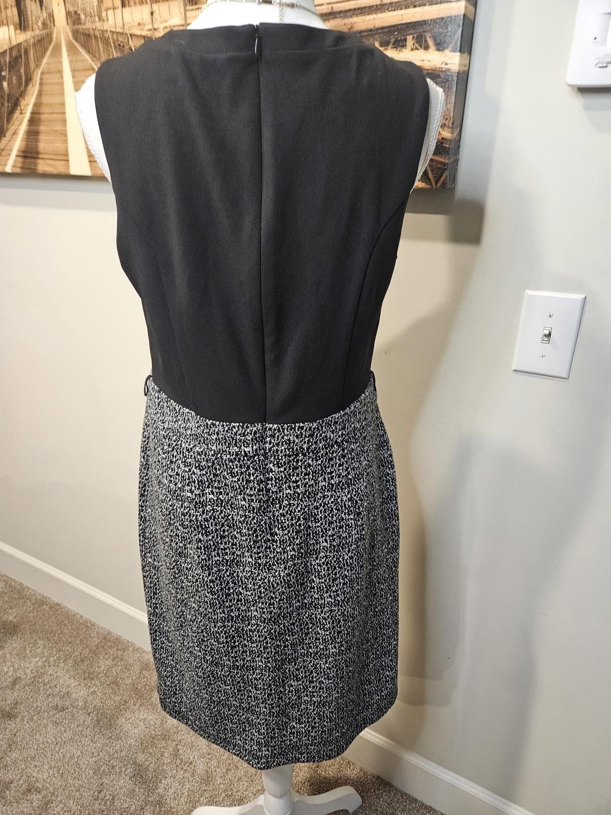 Apt. 9 Apt 9 Black and Gray Sheath Dress Size L / US 10 / IT 46 - 3 Thumbnail