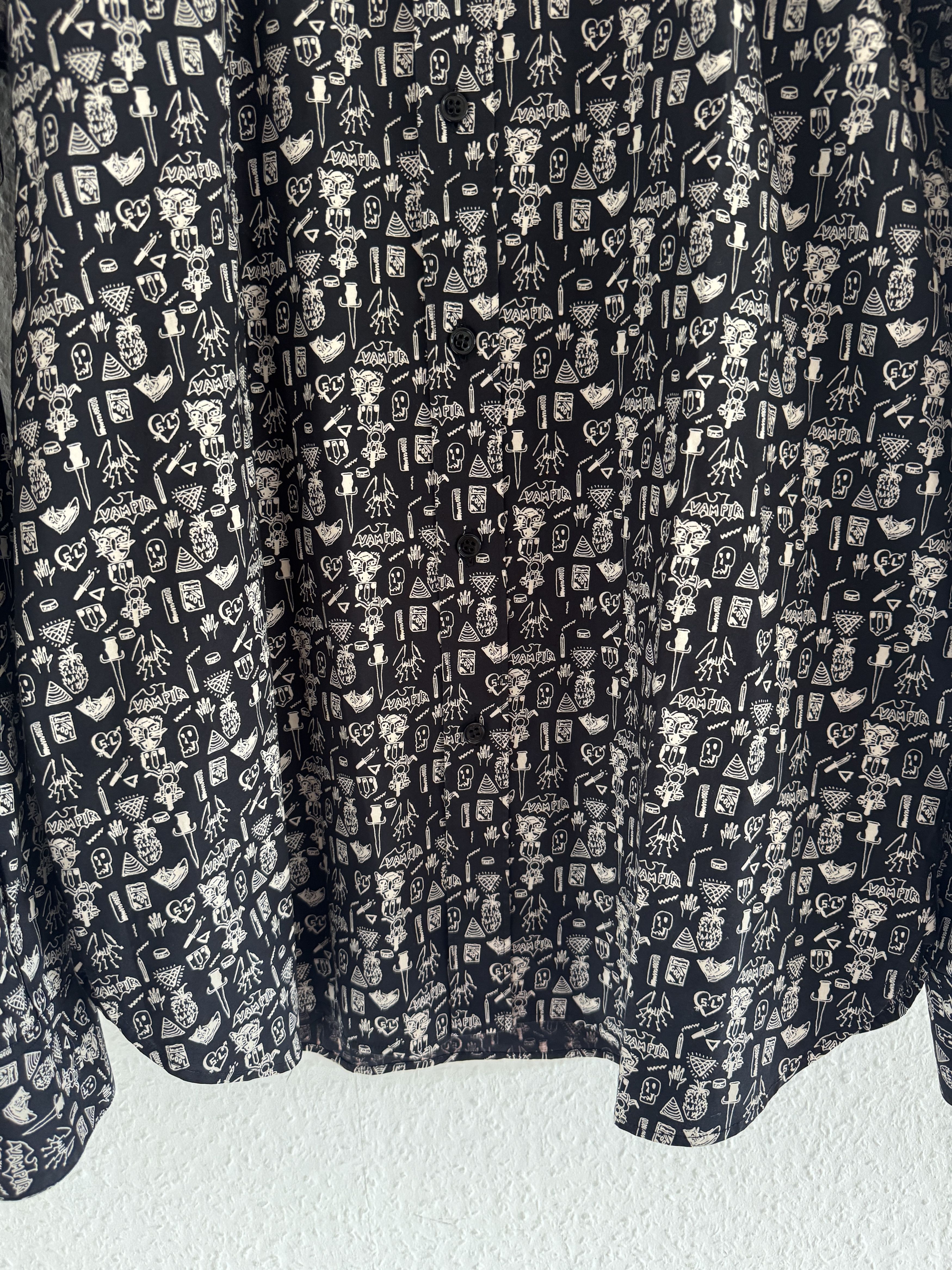 Saint Laurent Paris Hunx & Punx Doodle Button-Up Shirt Size US L / EU 52-54 / 3 - 4 Thumbnail