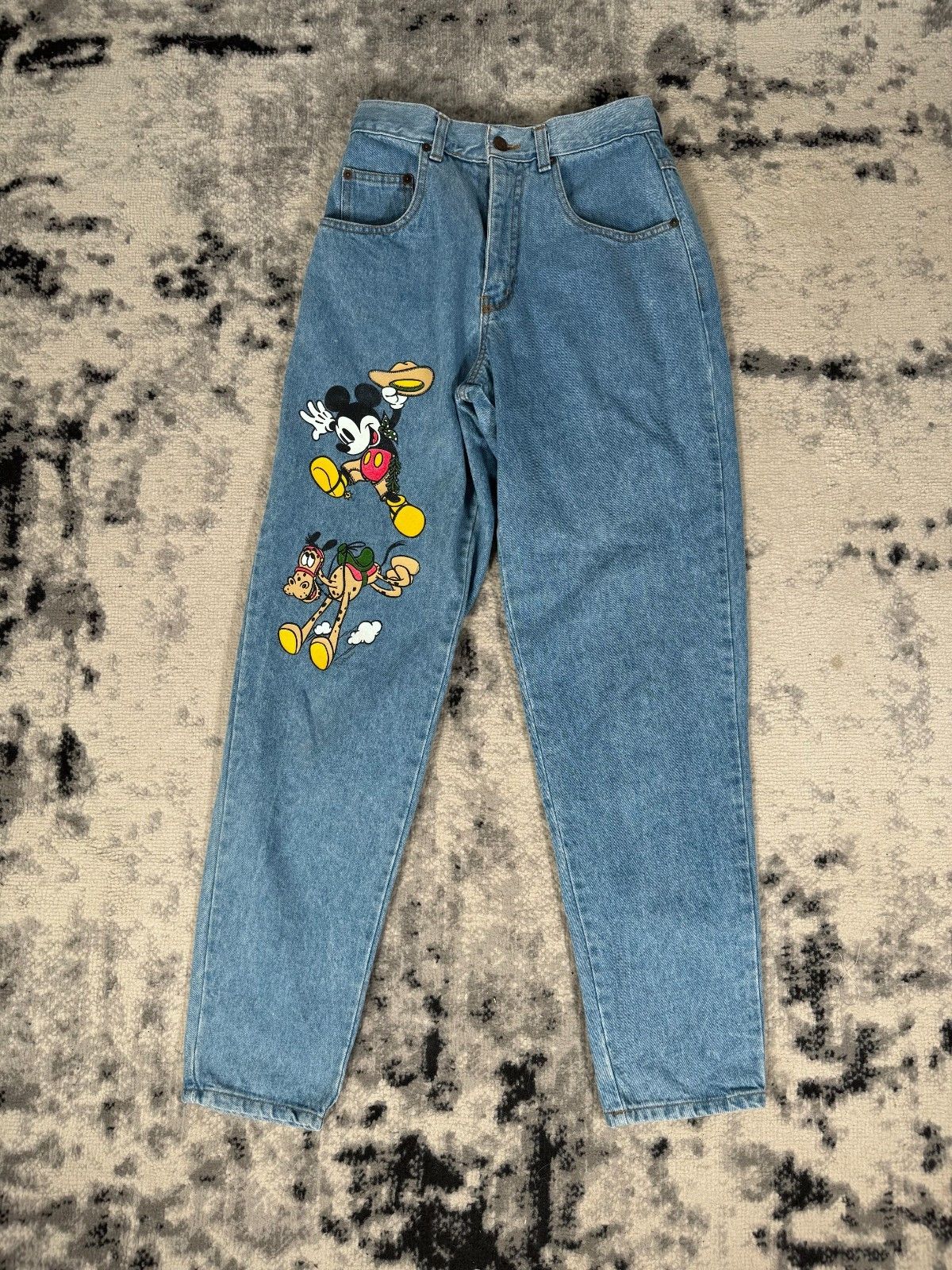 Disney Vintage 80s Disney Mickey Blues Western Mommy Denim Jeans Size 26" / US 2 / IT 38 - 1 Thumbnail