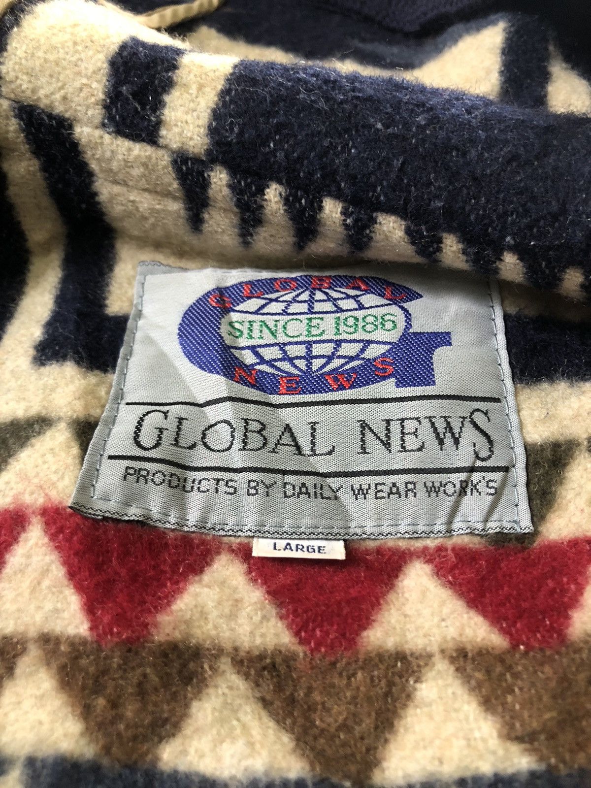 Japanese Brand Global News Navajo Fleece Duffle Coat Size US L / EU 52-54 / 3 - 4 Thumbnail