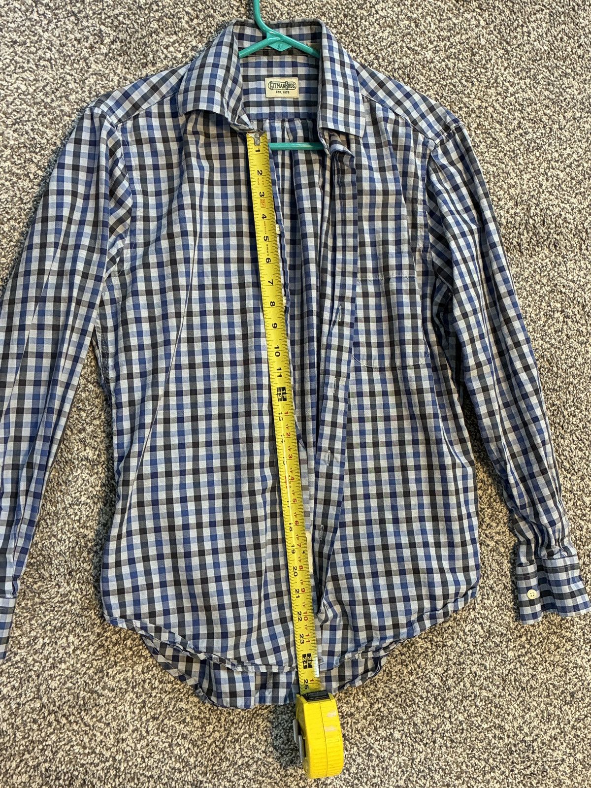 Gitman Bros. Vintage Gitman Bros Vintage blue black checkered long sleeve Size US M / EU 48-50 / 2 - 3 Thumbnail