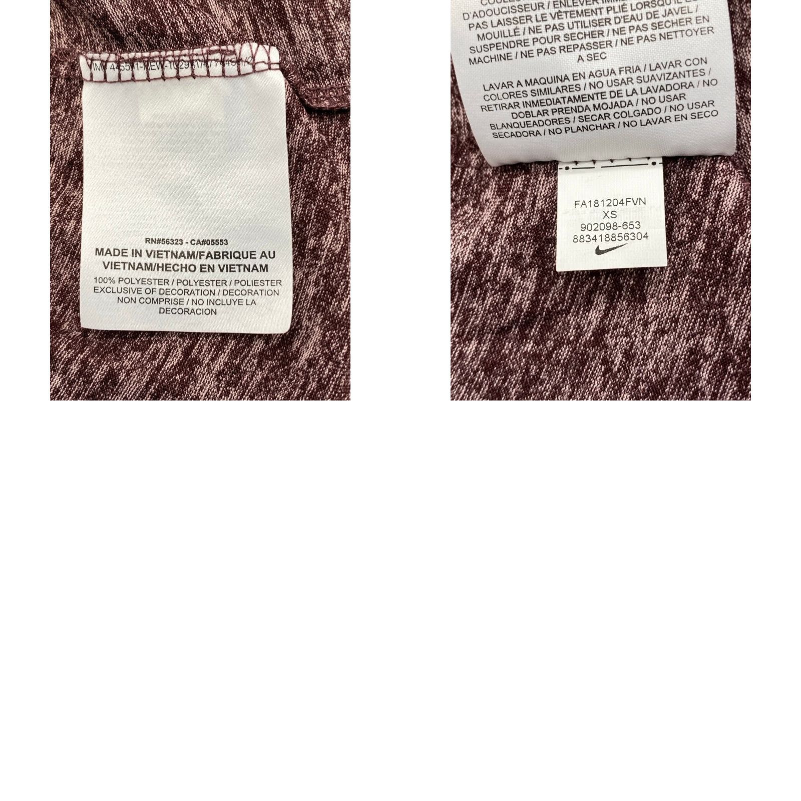 Nike VINTAGE Nike Women’s XS Legend Dri-fit Training Hoodie Heather Maroon 902098-653 Size XS / US 0-2 / IT 36-38 - 8 Thumbnail