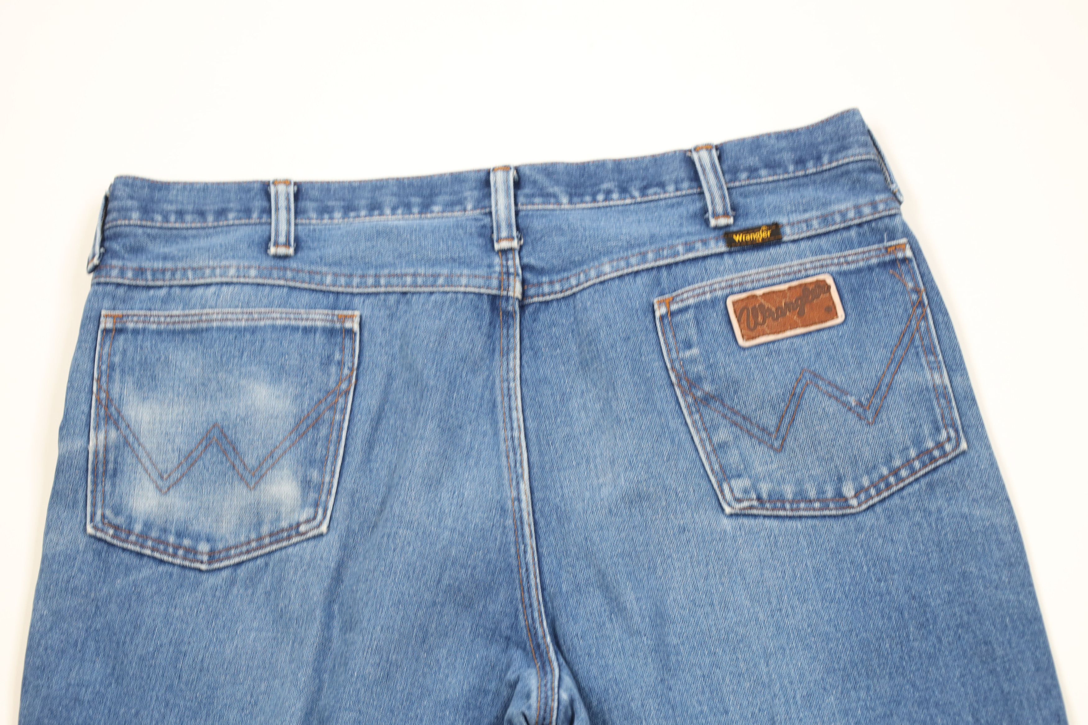 Wrangler Vintage 70s 80s Wrangler Wide Leg Denim Jeans Blue USA Size US 38 / EU 54 - 12 Thumbnail