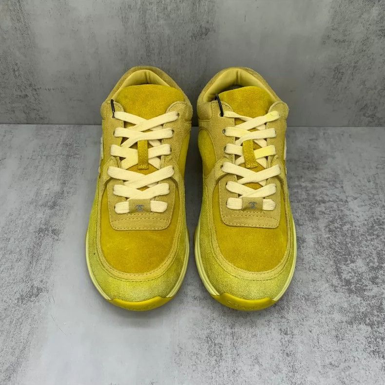 Chanel Chanel Yellow Suede Sneakers Size 36 -2505 Size US 6 / IT 36 - 4 Thumbnail