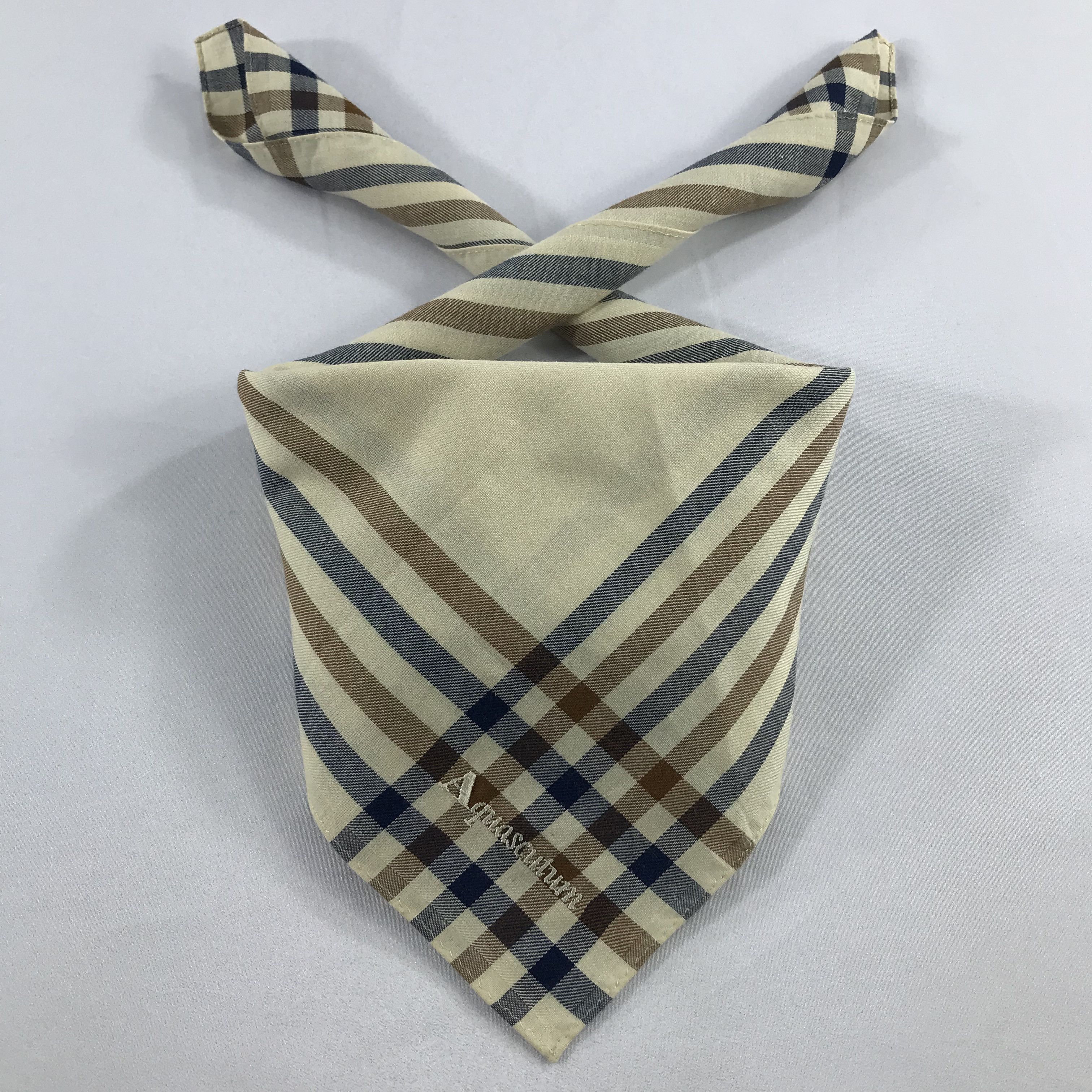 Aquascutum × Vintage Aquascutum Bandana / Handkerchief / Neckerchief - S2557 Size ONE SIZE - 3 Thumbnail