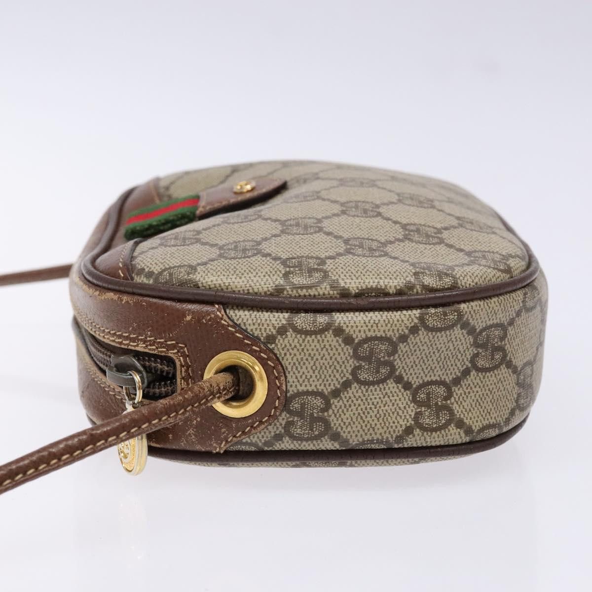 Gucci GUCCI GG Supreme Web Sherry Line Shoulder Bag Pvc Beige Gold Size ONE SIZE - 5 Thumbnail