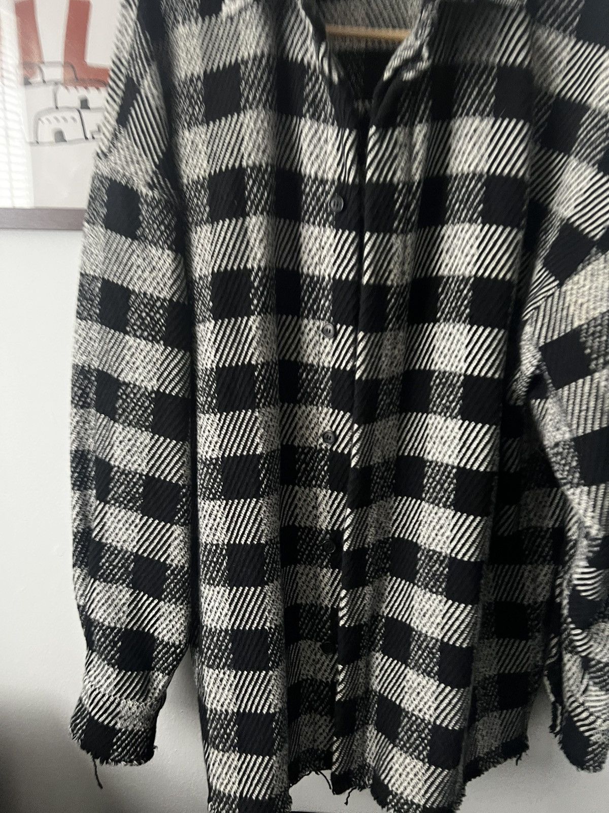 Palm Angels Palm Angels Wool Check Flannel Shirt Jacket Black Size L Size US L / EU 52-54 / 3 - 2 Thumbnail