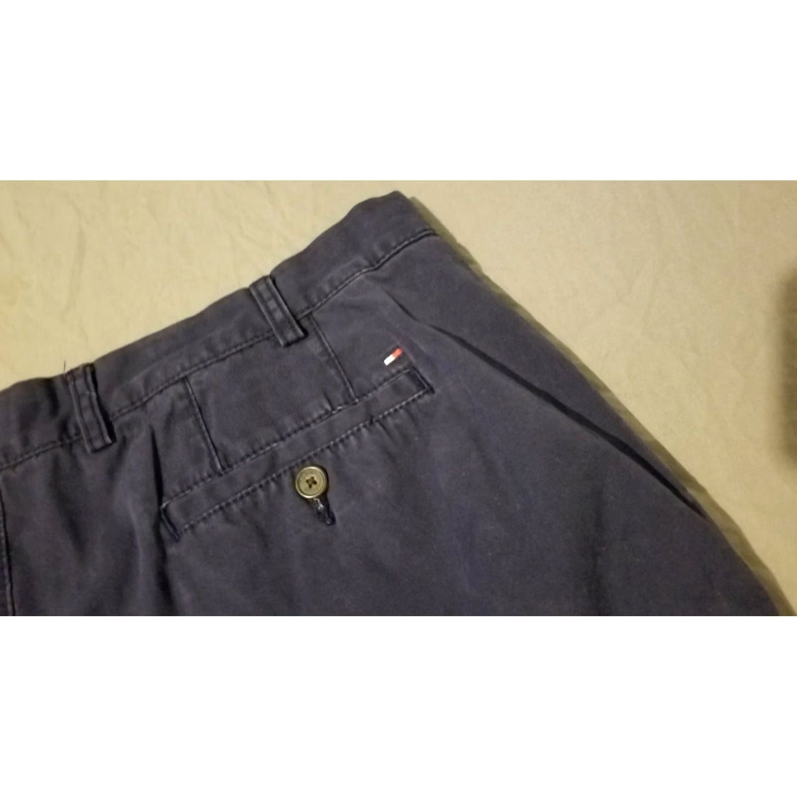 Tommy Hilfiger Mens Tommy Hilfiger Shorts 40 Khaki Cotton Chino Navy Blue Size US 40 / EU 56 - 2 Thumbnail