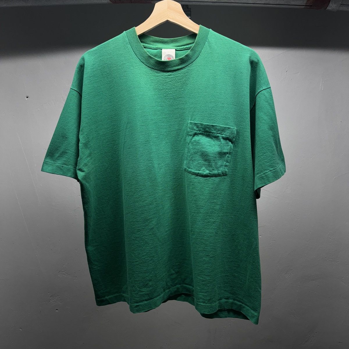Vintage 90s Faded Green Thrashed Blank Shirt ERD Grunge Chrome Size US L / EU 52-54 / 3 - 10 Thumbnail