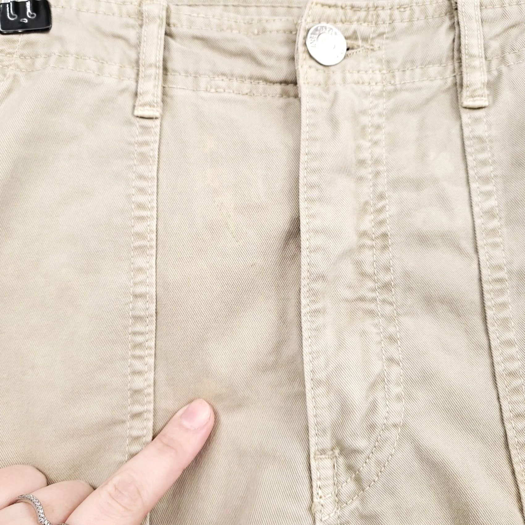 Zara Zara Pants Womens 4 Beige Cargo Straight Leg Cotton Utility Casual Outdoor Size 27" / US 4 / IT 40 - 5 Thumbnail