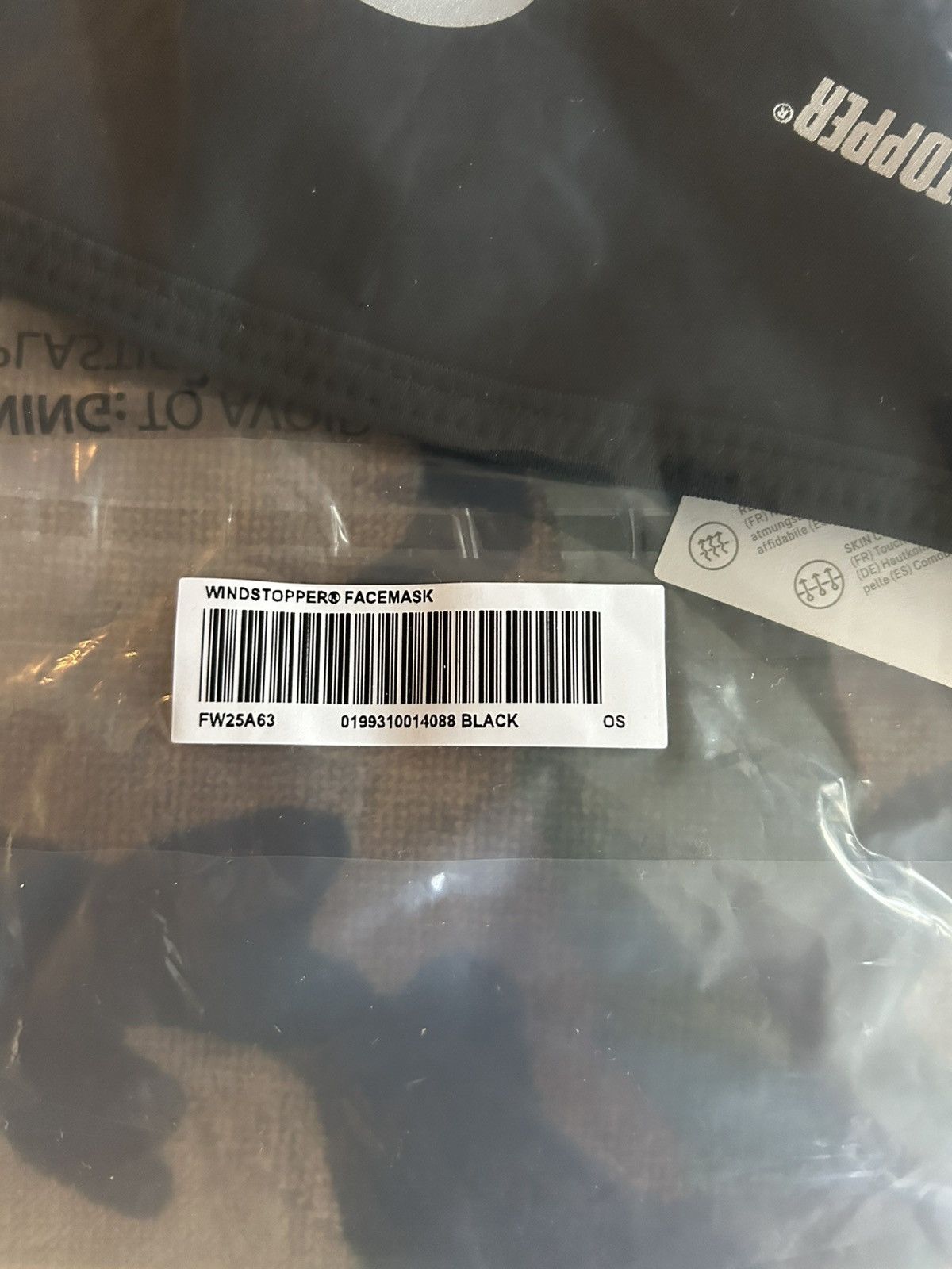 Supreme Supreme WINDSTOPPER Facemask Black FW25 Size ONE SIZE - 7 Thumbnail