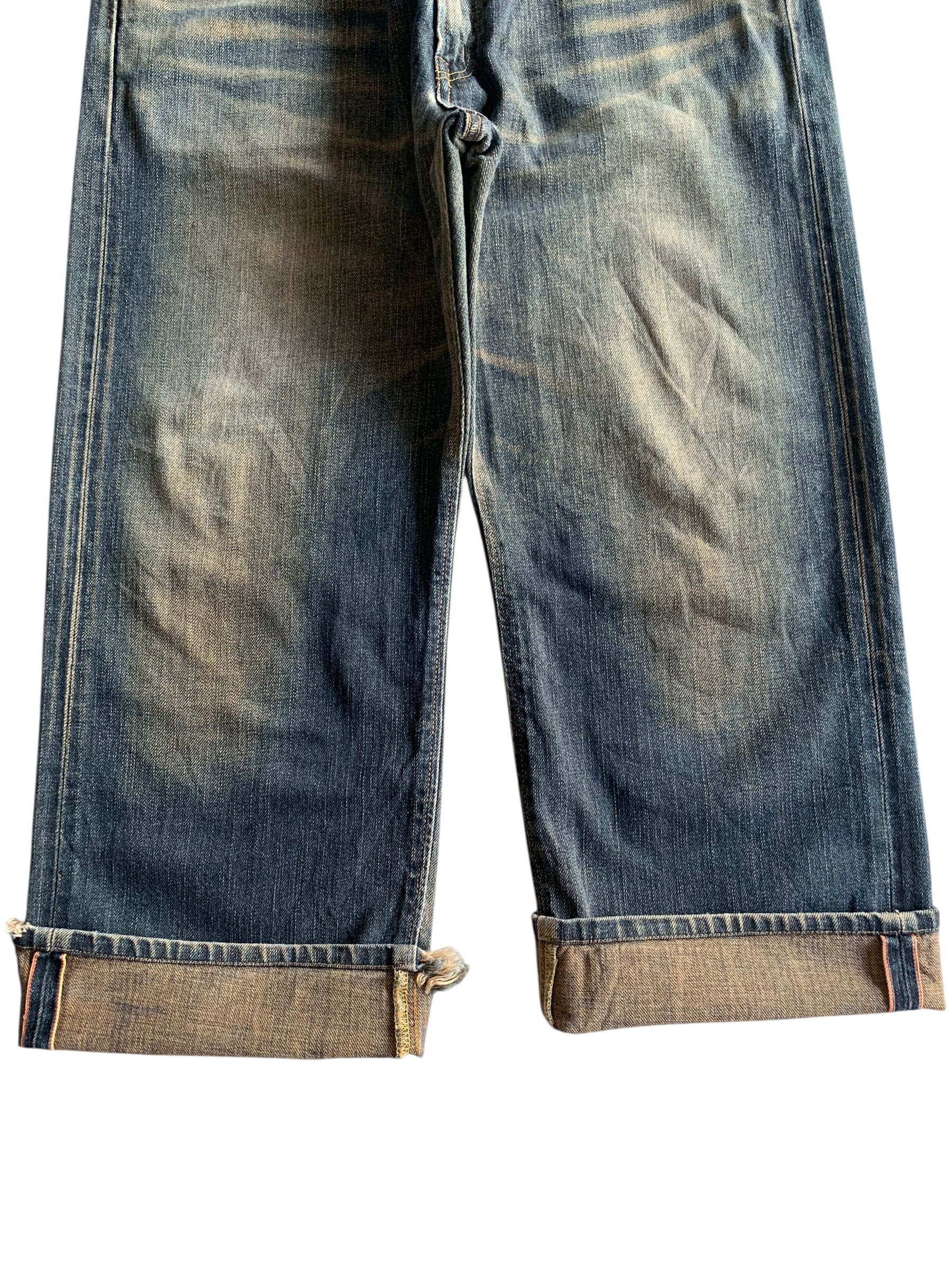 Edwin VINTAGE EDWIN 505Z BAGGY SELVEDGE RUSTY DISTRESSED DENIM Size US 36 / EU 52 - 6 Thumbnail