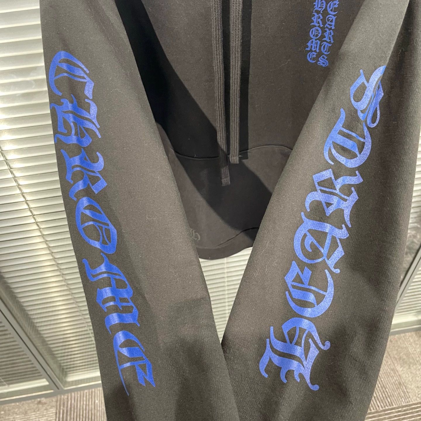 Chrome Hearts Chrome Hearts Black & Blue Subtle Sanskrit Script Hoodie M Size US M / EU 48-50 / 2 - 5 Thumbnail