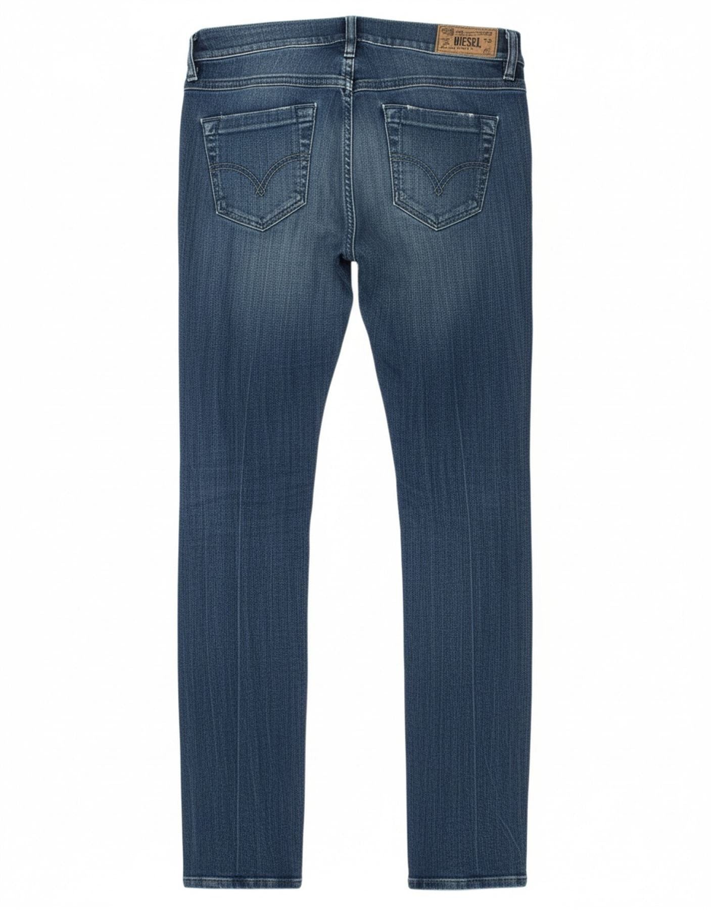 Diesel Womens Distressed Slim Jeans W26 L32 Blue Cotton Size 42" / US 20 - 1 Thumbnail