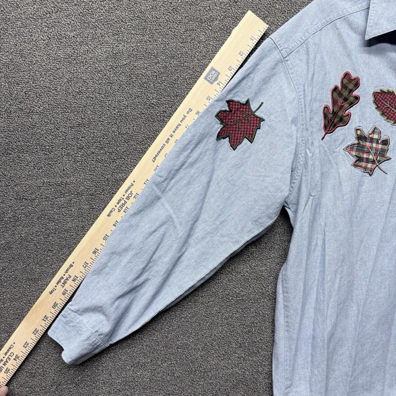 Other David Brooks Denim Shirt AutumnLeaf Embroider Grandma Sz 12 Size XL / US 12-14 / IT 48-50 - 5 Thumbnail