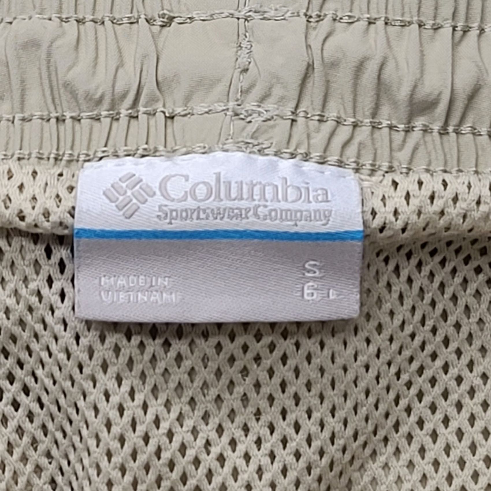 Vintage Columbia PFG Shorts Womens S Regular Beige Nylon Microfiber Cargo Front Zipper Logo Pocket Outdoors 6in Inseam Fall Spring Summer Fish Hiking Walking Size 28" / US 6 / IT 42 - 2 Thumbnail
