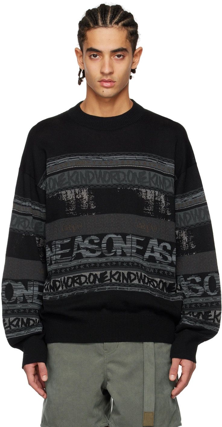 Sacai o1mris0824 Knit Pullover in Black Size US M / EU 48-50 / 2 - 7 Thumbnail
