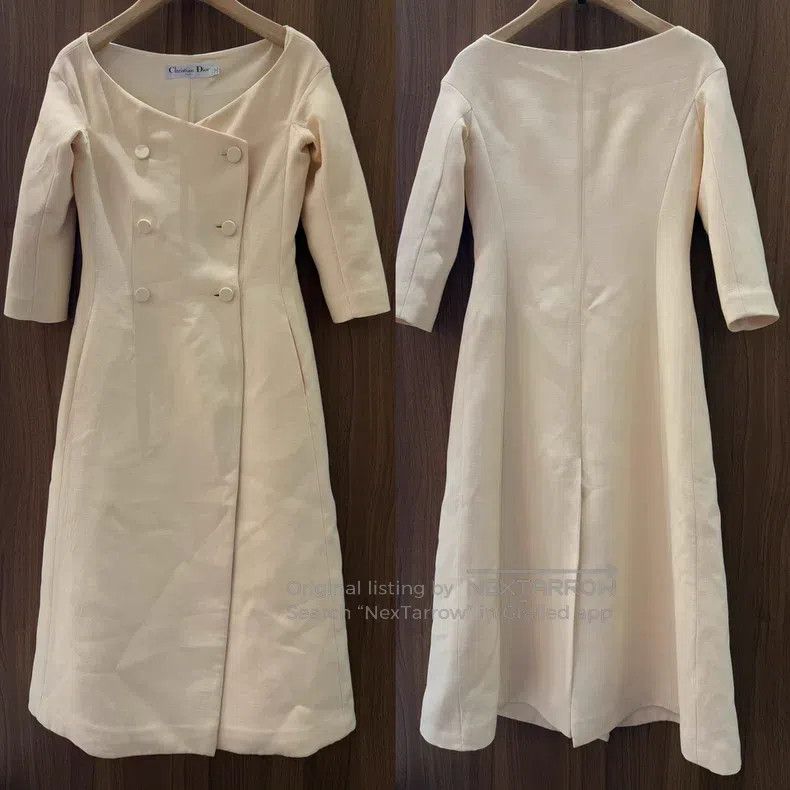 Dior Dior Beige double-breasted dress Size XXS / US 00 / IT 34 - 1 Thumbnail