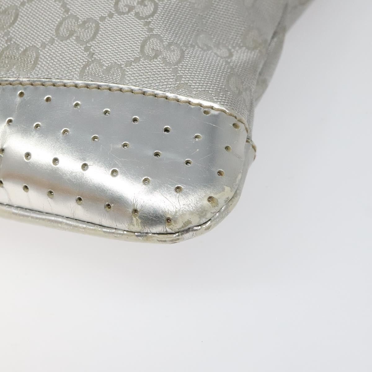 Gucci GUCCI GG Canvas Shoulder Bag Silver Blue Size ONE SIZE - 9 Thumbnail