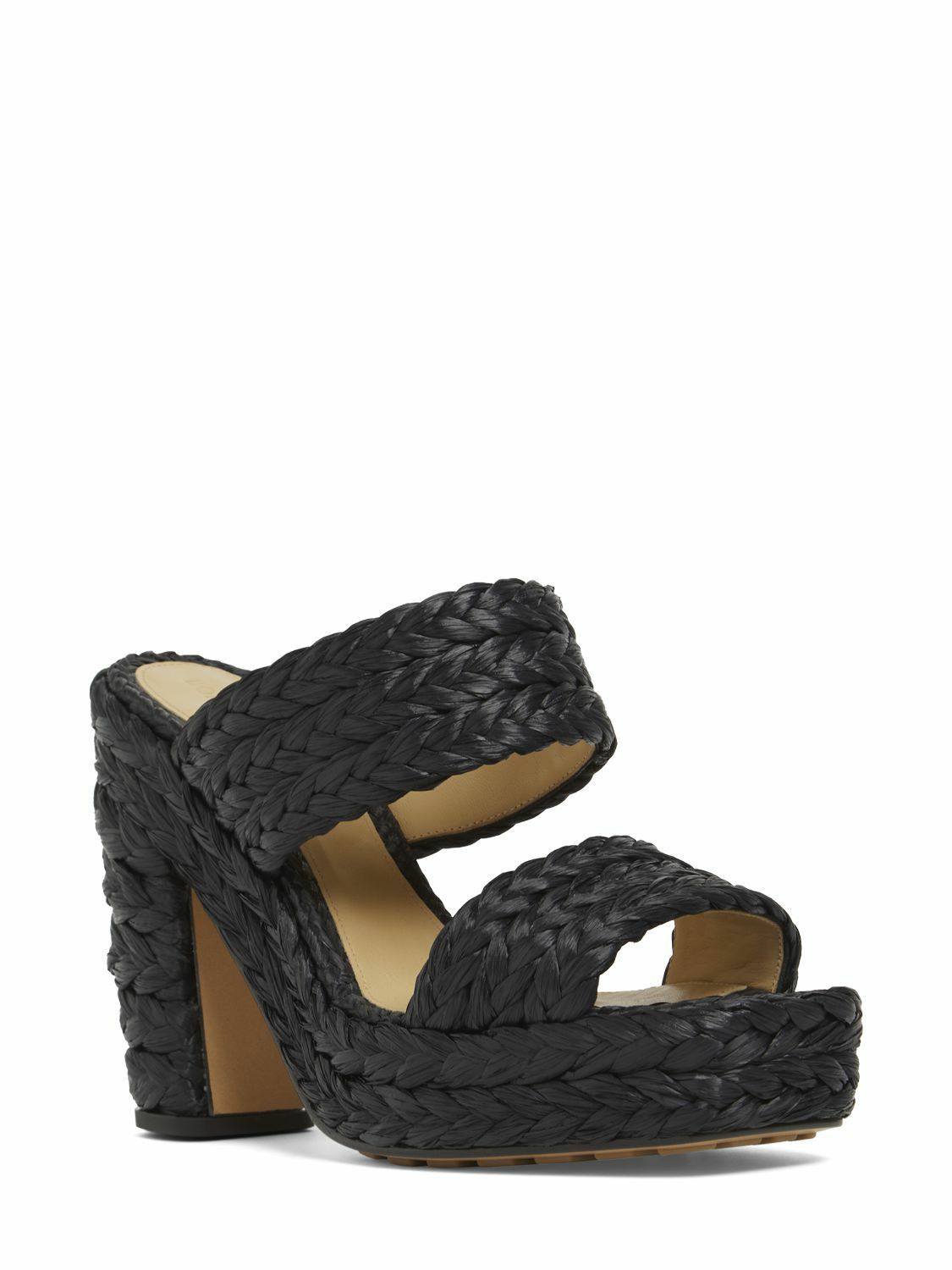 Bottega Veneta o1y0725 Straw Mules in Black Size US 7 / IT 37 - 2 Thumbnail