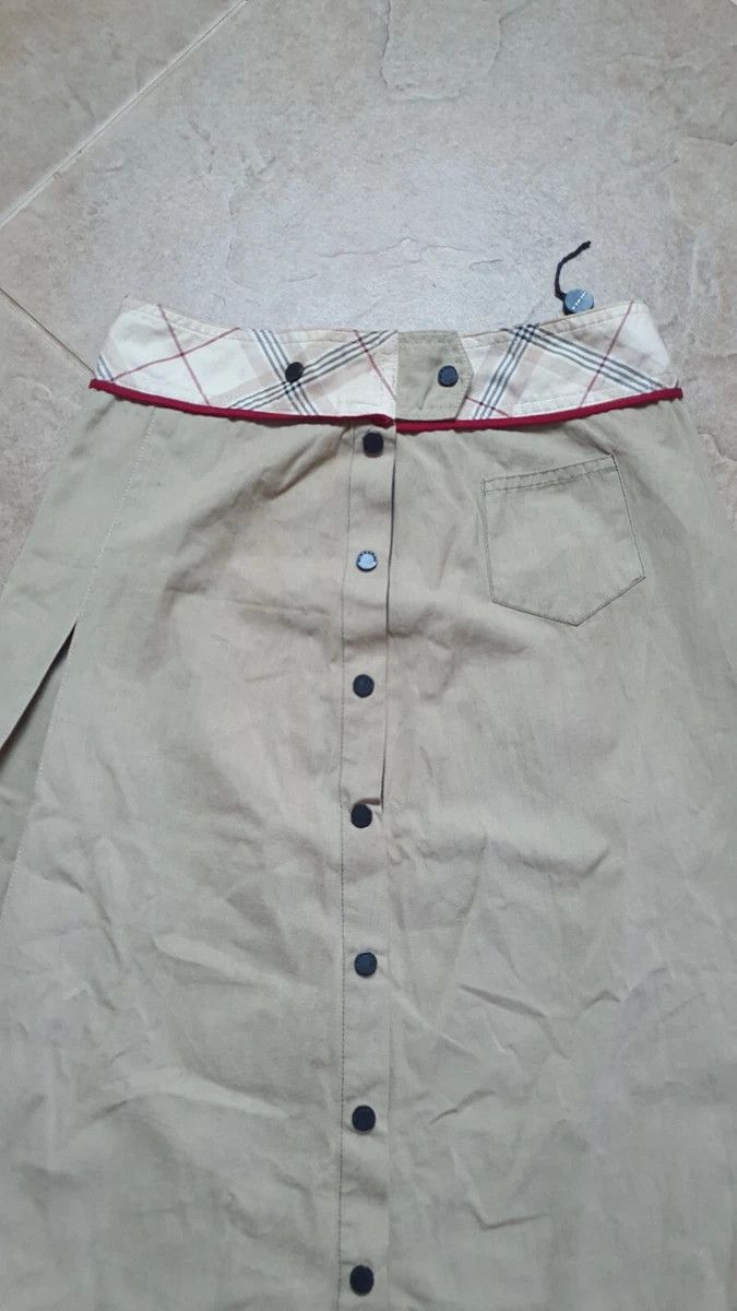 Burberry Vinage Rare girls women's skirts Burberry biege Midi Size 23" - 15 Thumbnail