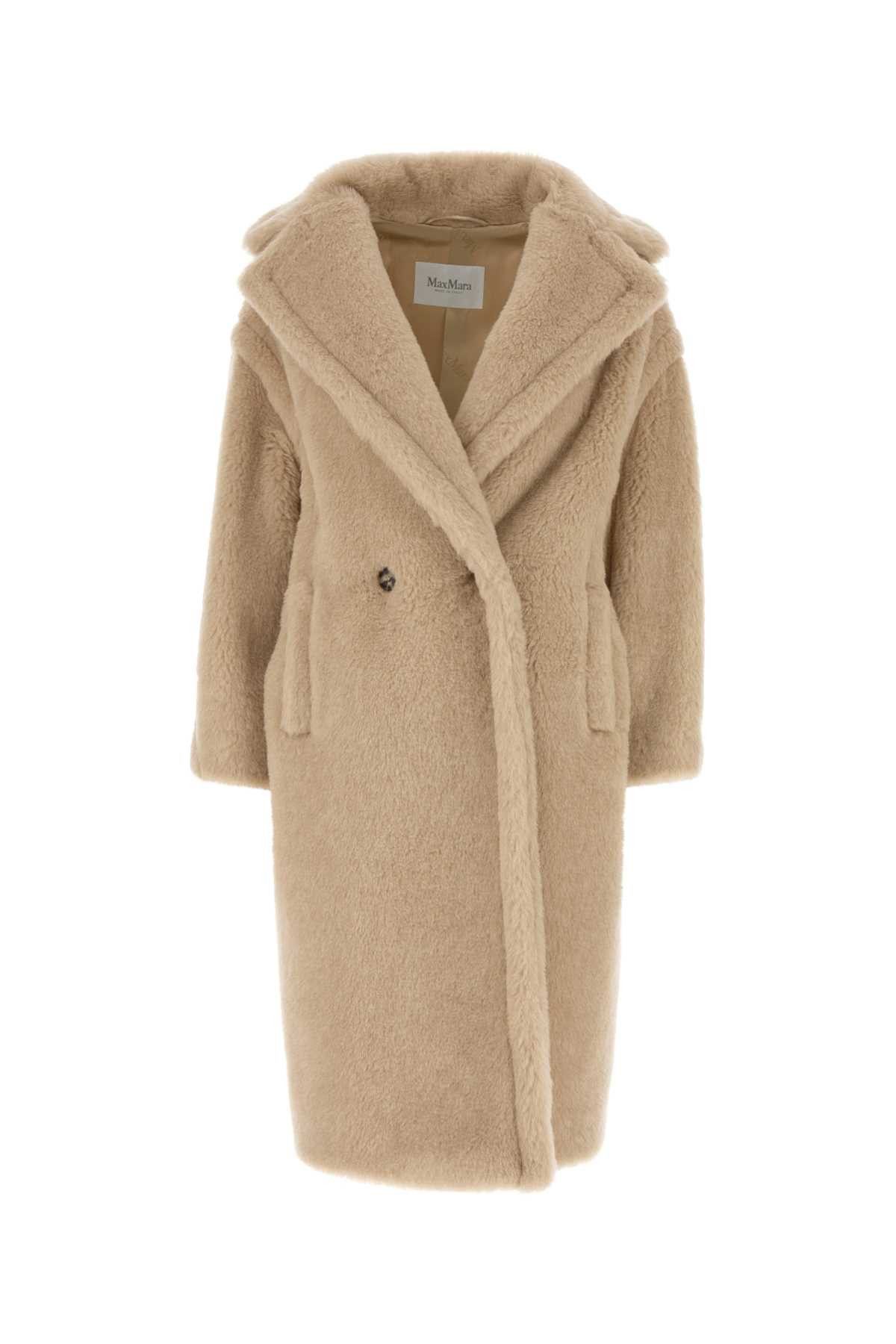 Max Mara Sand Alpaca Blend Tedgirl Coat Size L / US 10 / IT 46 - 1 Thumbnail
