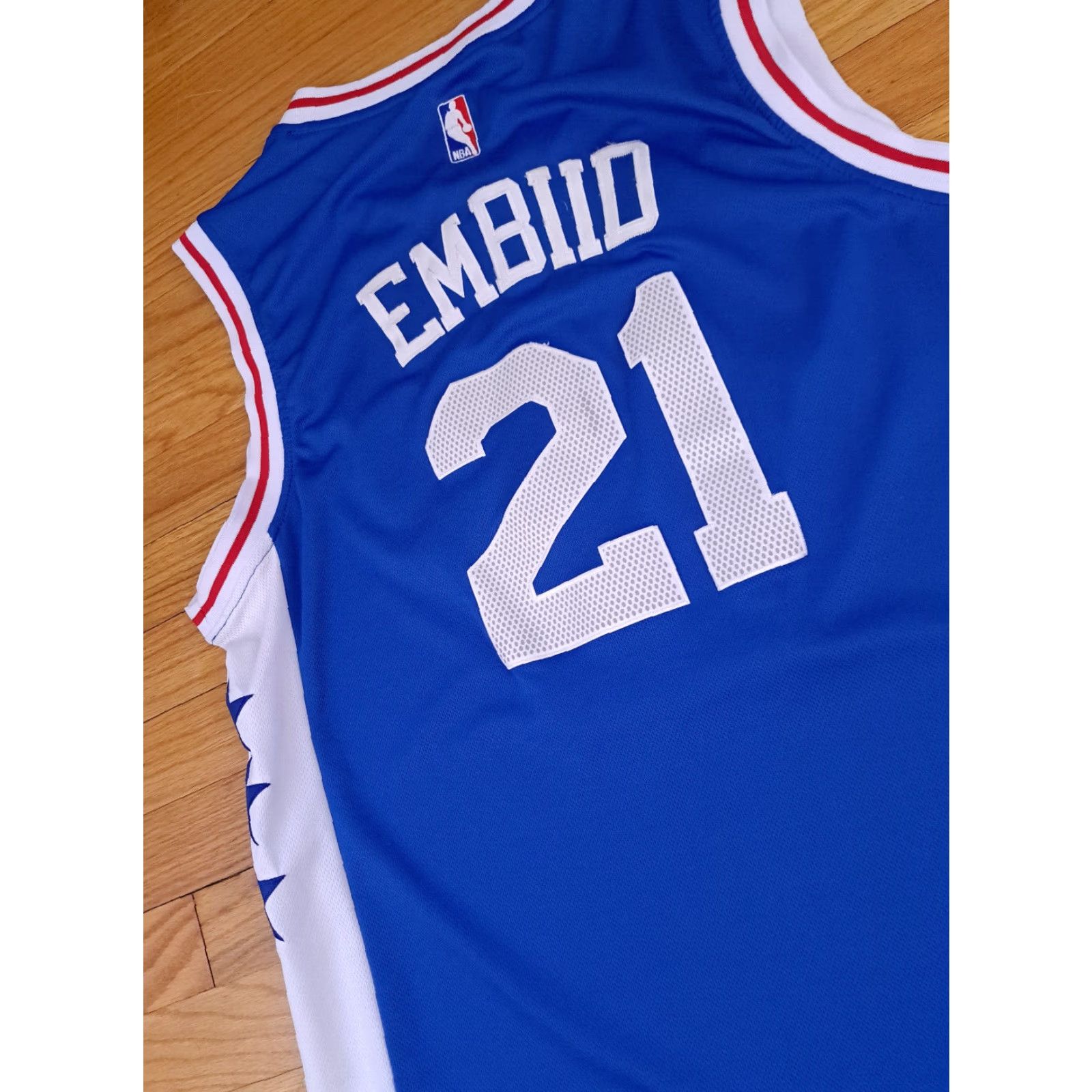 Adidas adidas Philadelphia 76ers Joel Embiid Swingman Stitched Jersey XL Men Blue Pullover Sweatshirt Size US XL / EU 56 / 4 - 6 Thumbnail