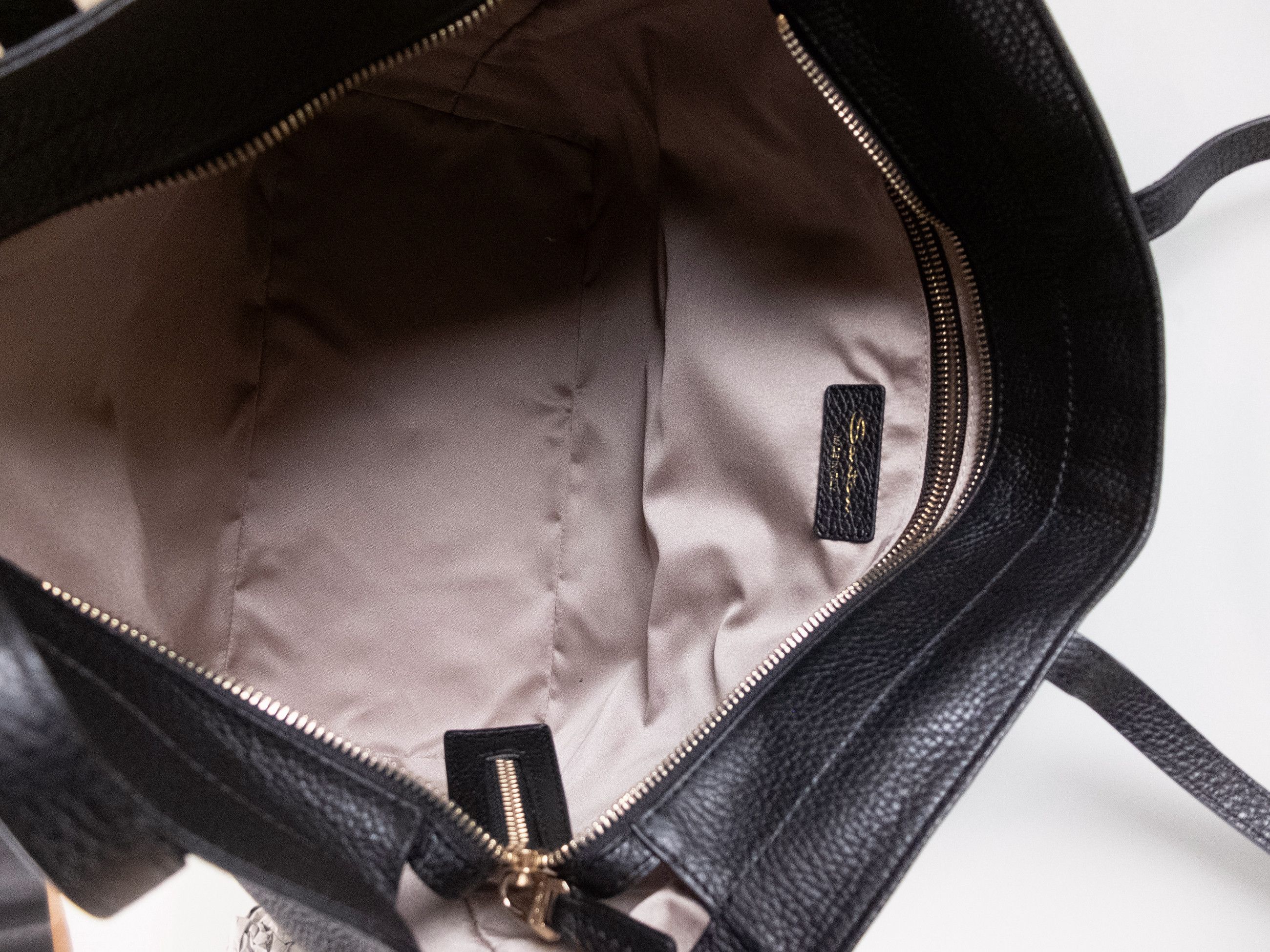 Santoni SANTONI black classic shopper leather tote bag authentic NWT Size ONE SIZE - 7 Thumbnail
