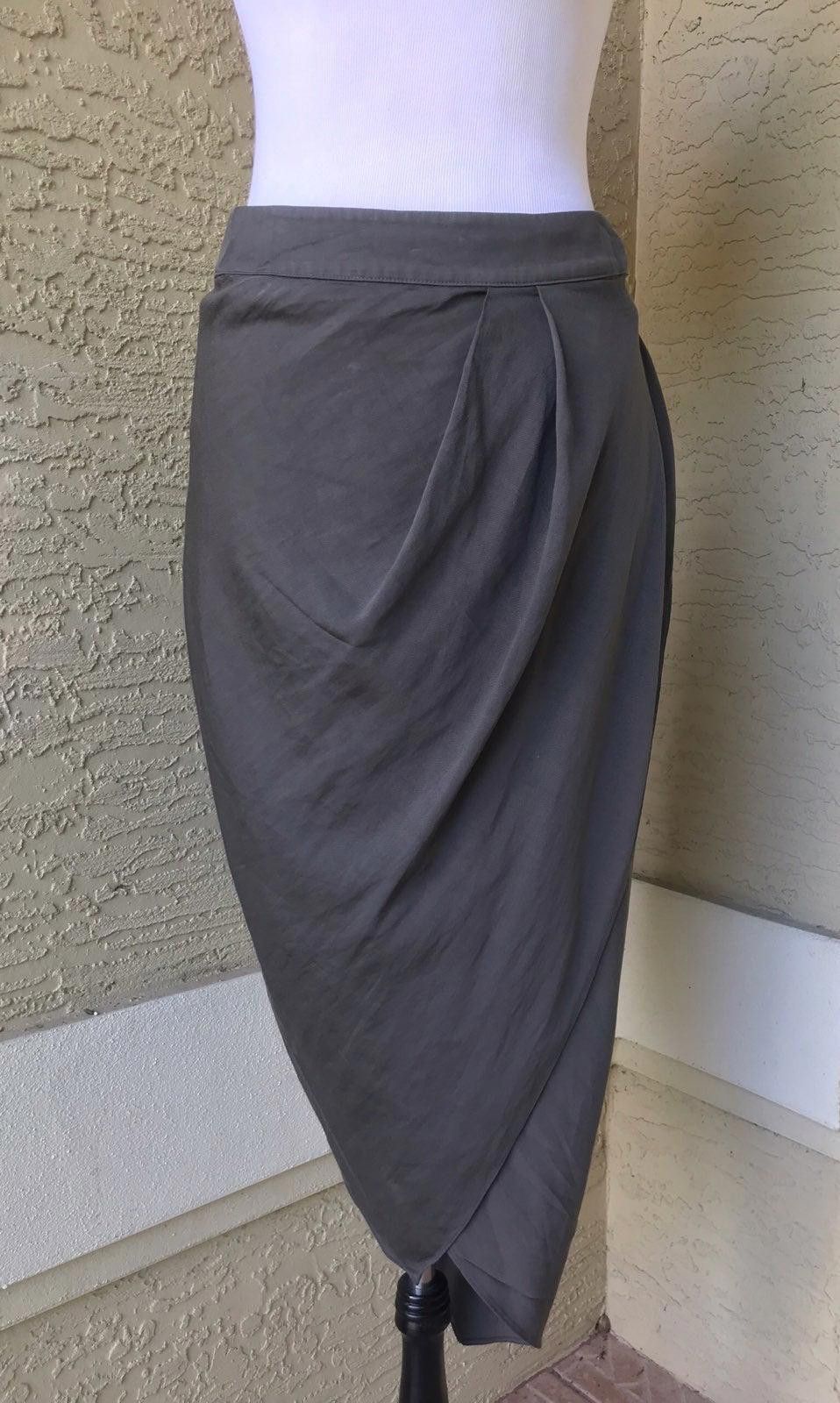 Designer Lundstrom Wrap Midi Skirt Size 28" / US 6 / IT 42 - 3 Thumbnail