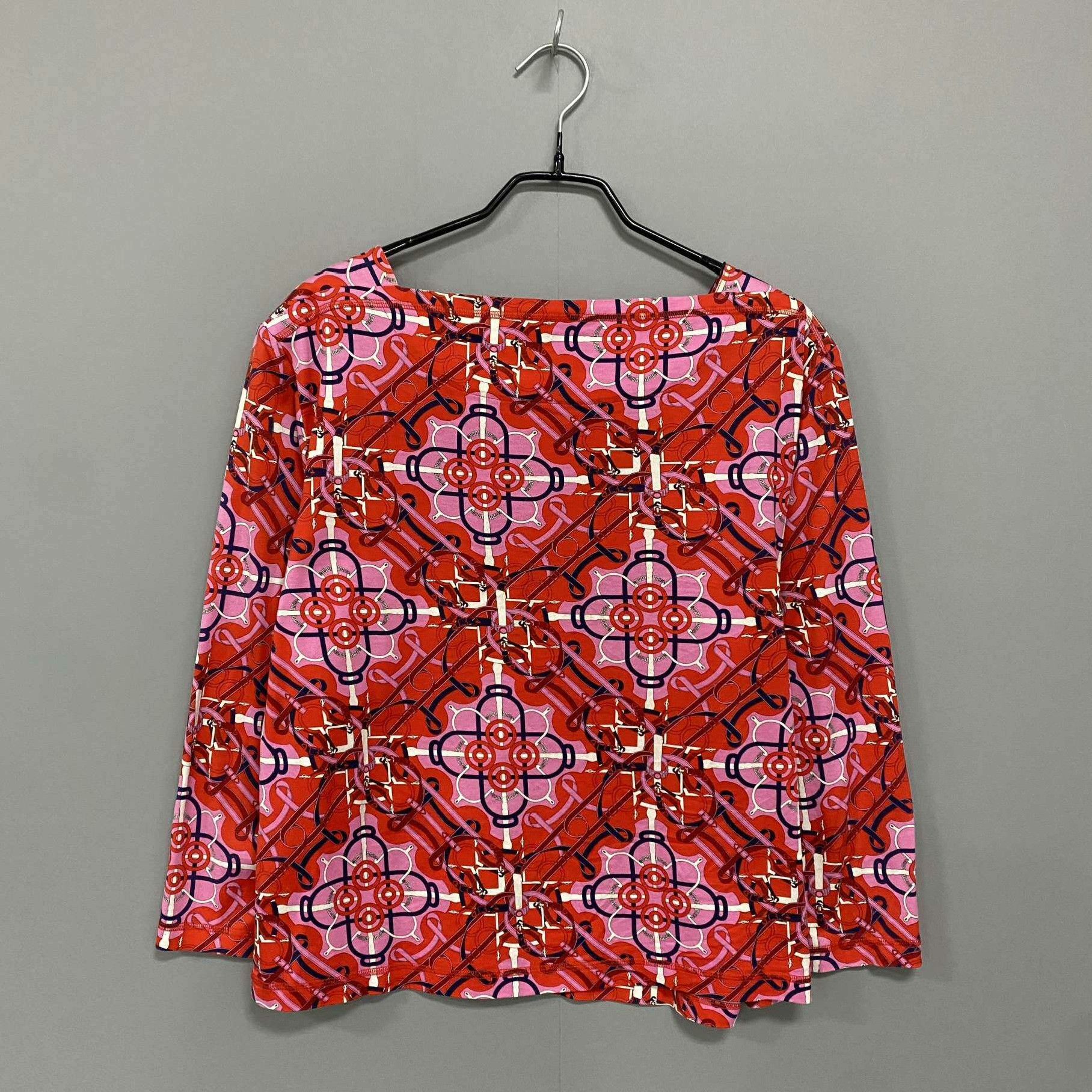 Hermes Hermes Printed Red T-Shirt it_38 Women Size XS / US 0-2 / IT 36-38 - 1 Thumbnail